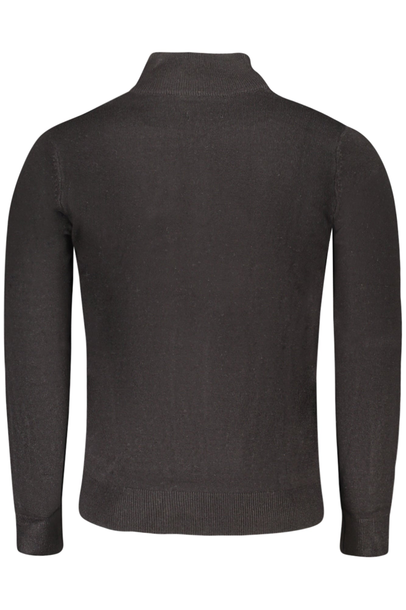 990011000_NE0999 – Herrenpullover Schwarz - Langarm mit Reißverschluss & Stickerei – Größe: S, M, L, XL, 2XL, 3XL – Farbe: Nero