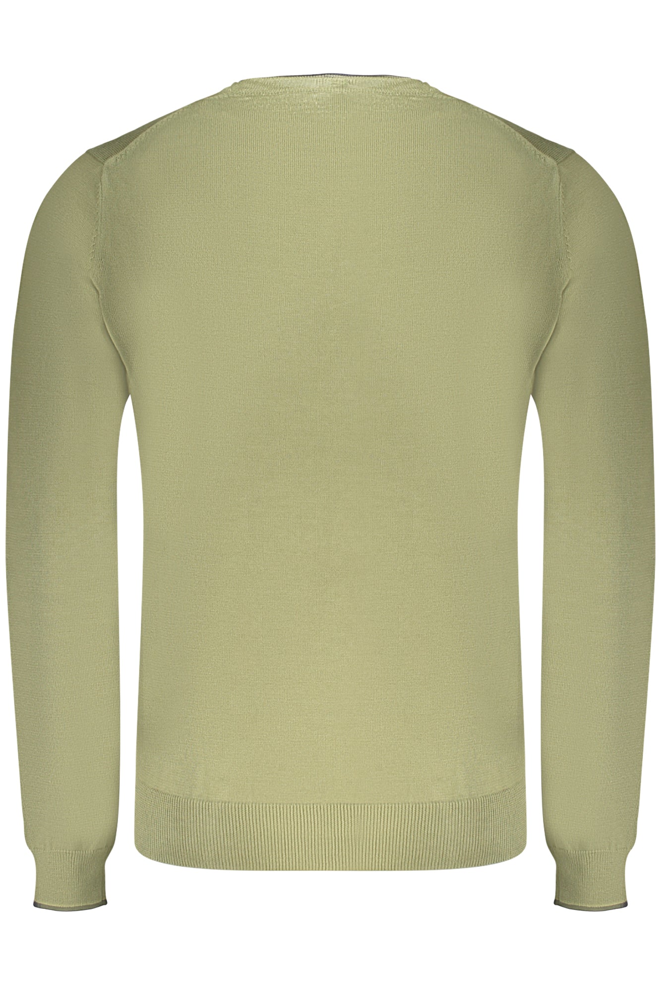 699830000_VE0421 – Herren Langarm-Pullover Grün mit Kontrastdetails und Logo-Stickerei – Größe: S, M, L, XL, 2XL, 3XL – Farbe: Verde