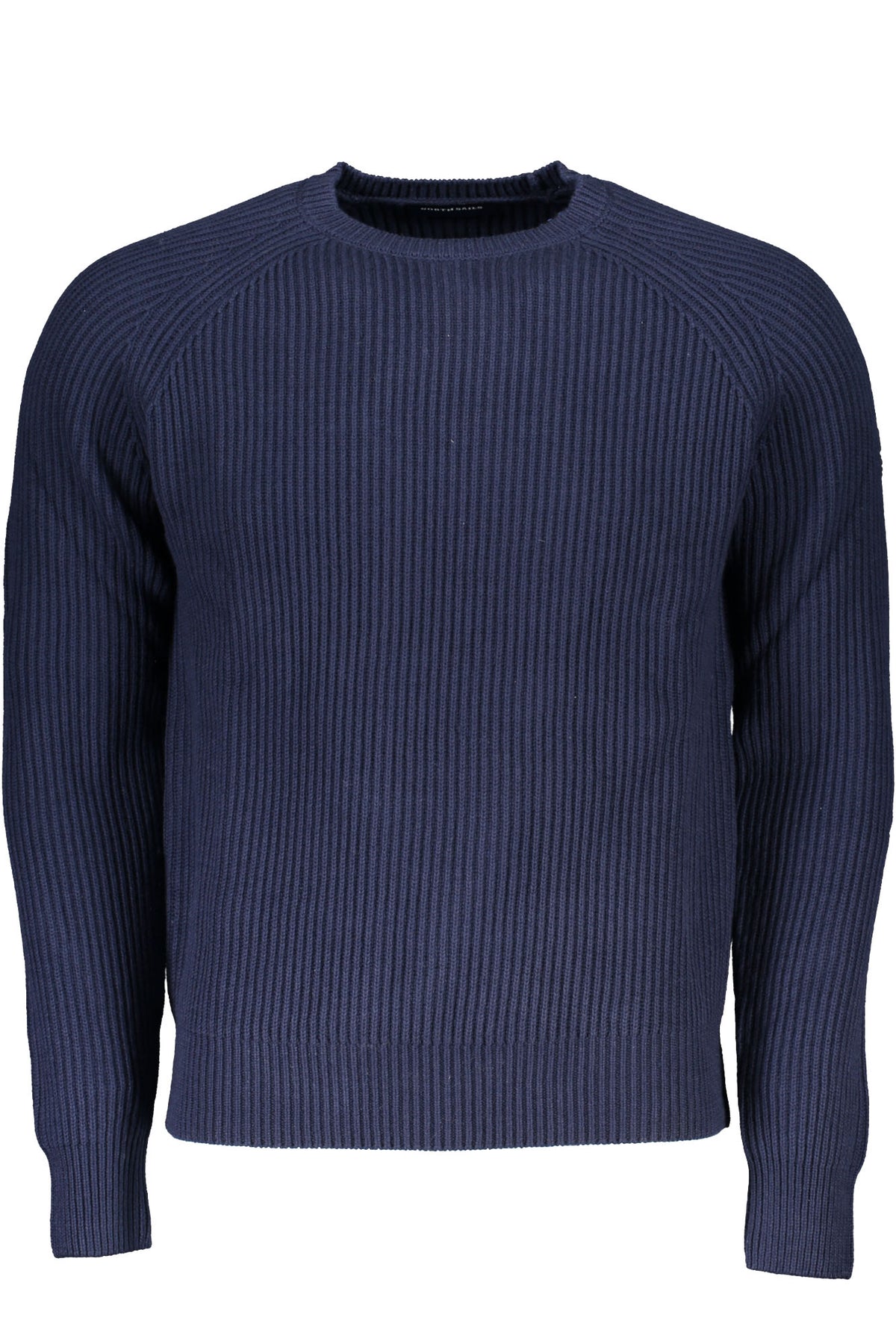 699867000_BL0802 – Nachhaltiger Herrenpullover: Blau, Rundhals, Kontrast & Recycelt – Größe: S, M, L, XL, 2XL, 3XL – Farbe: Blu