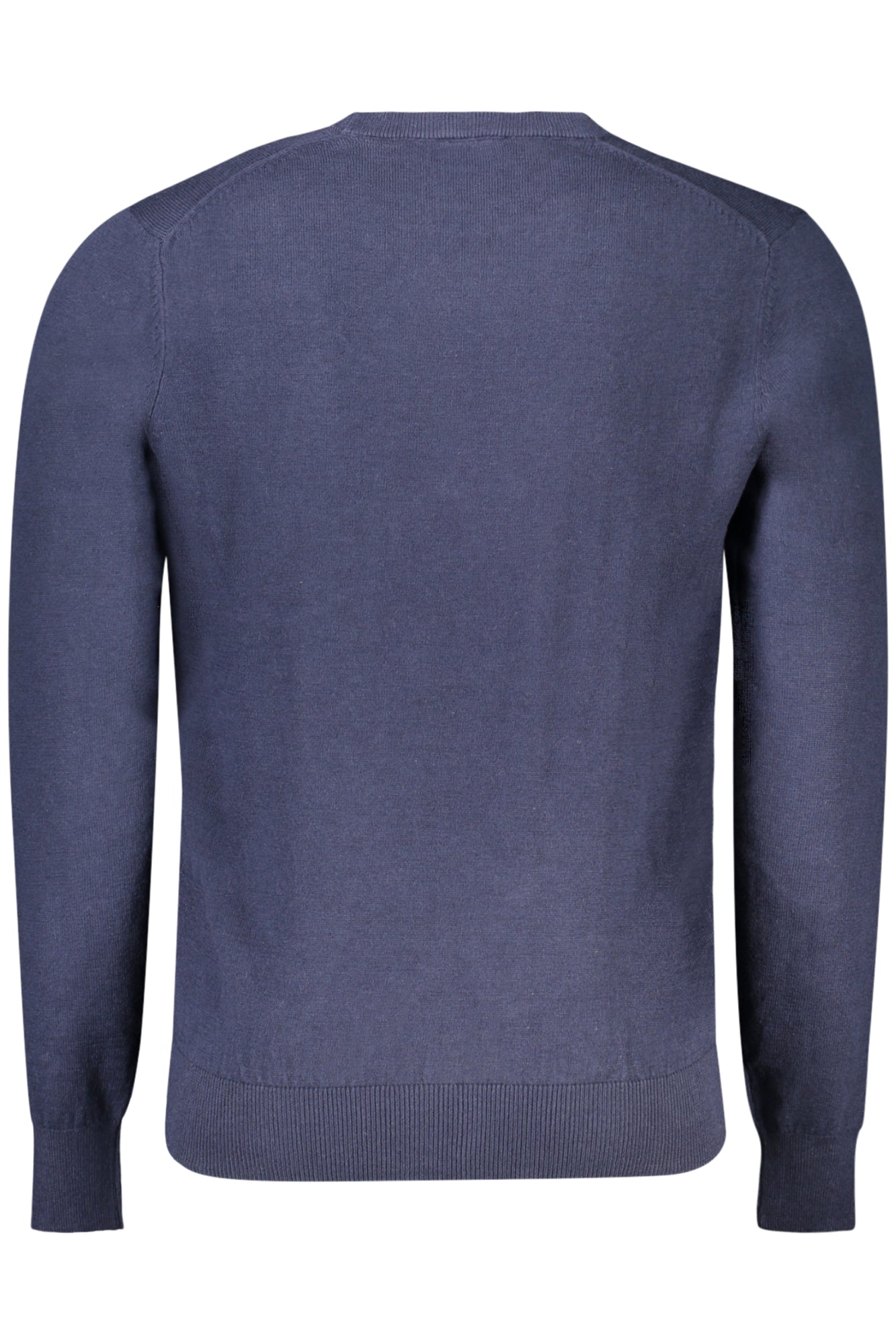 699773000_BL0802 – Blauer Herrenpullover mit Rundhalsausschnitt und Logoapplikation – Größe: S, M, L, XL, 2XL – Farbe: Blu