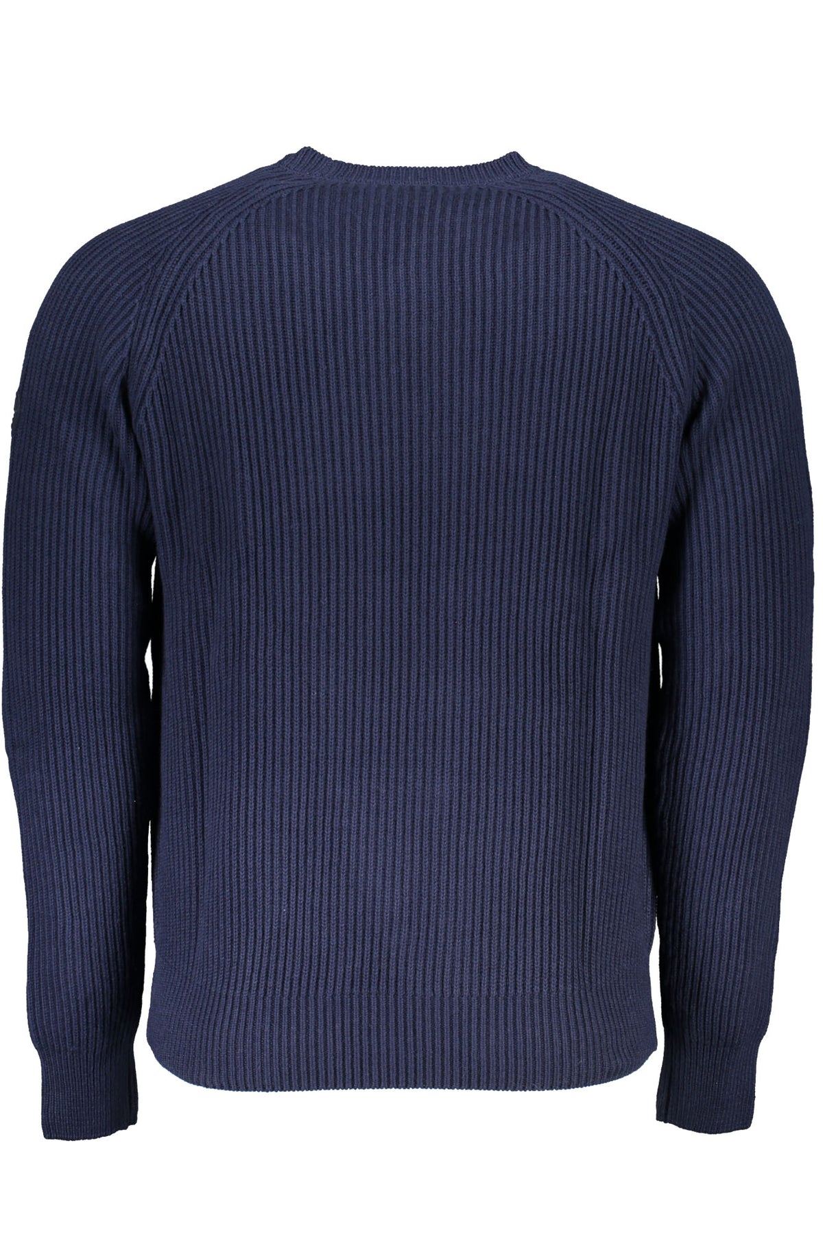 699867000_BL0802 – Nachhaltiger Herrenpullover: Blau, Rundhals, Kontrast & Recycelt – Größe: S, M, L, XL, 2XL, 3XL – Farbe: Blu