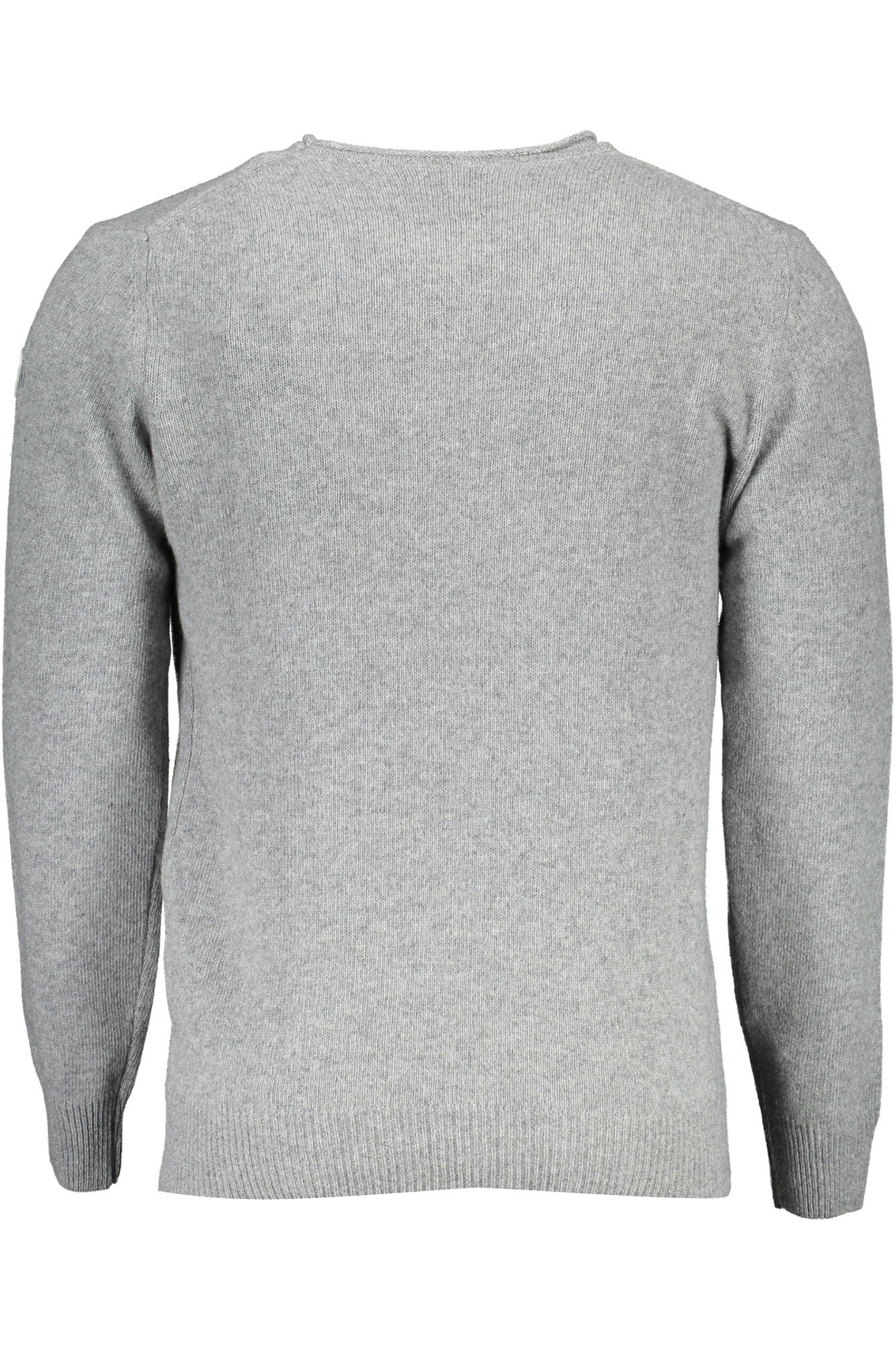 902120-000_GRIGIO_0926 – Herren-Grauer Pullover mit Rundhalsausschnitt und Logo Detailing – Größe: 3XL – Farbe: Grigio
