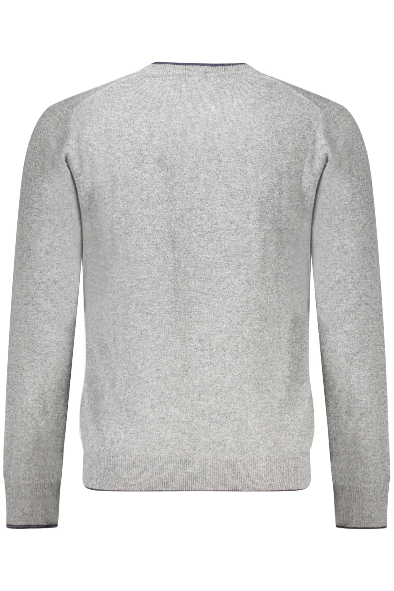 699775000_GR0928 – Grauer Herrenpullover mit Rundhalsausschnitt und Stickerei-Details – Größe: M, XL, 2XL, L, S – Farbe: Grigio
