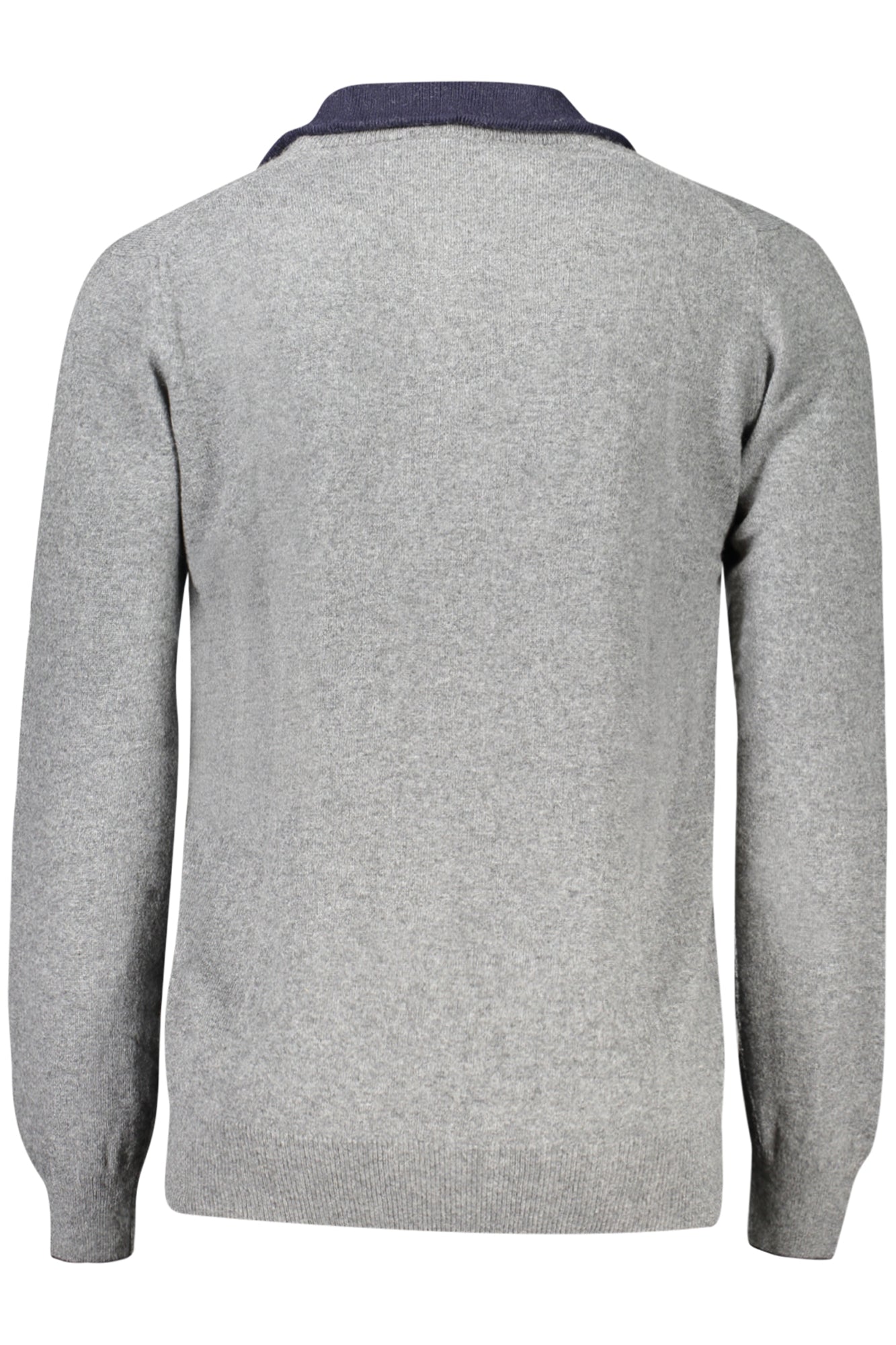 699778000_GR0928 – Grauer Herrenpullover mit Reißverschluss: Stilvolle Details & Stickerei – Größe: S, M, XL, L, 2XL – Farbe: Grigio