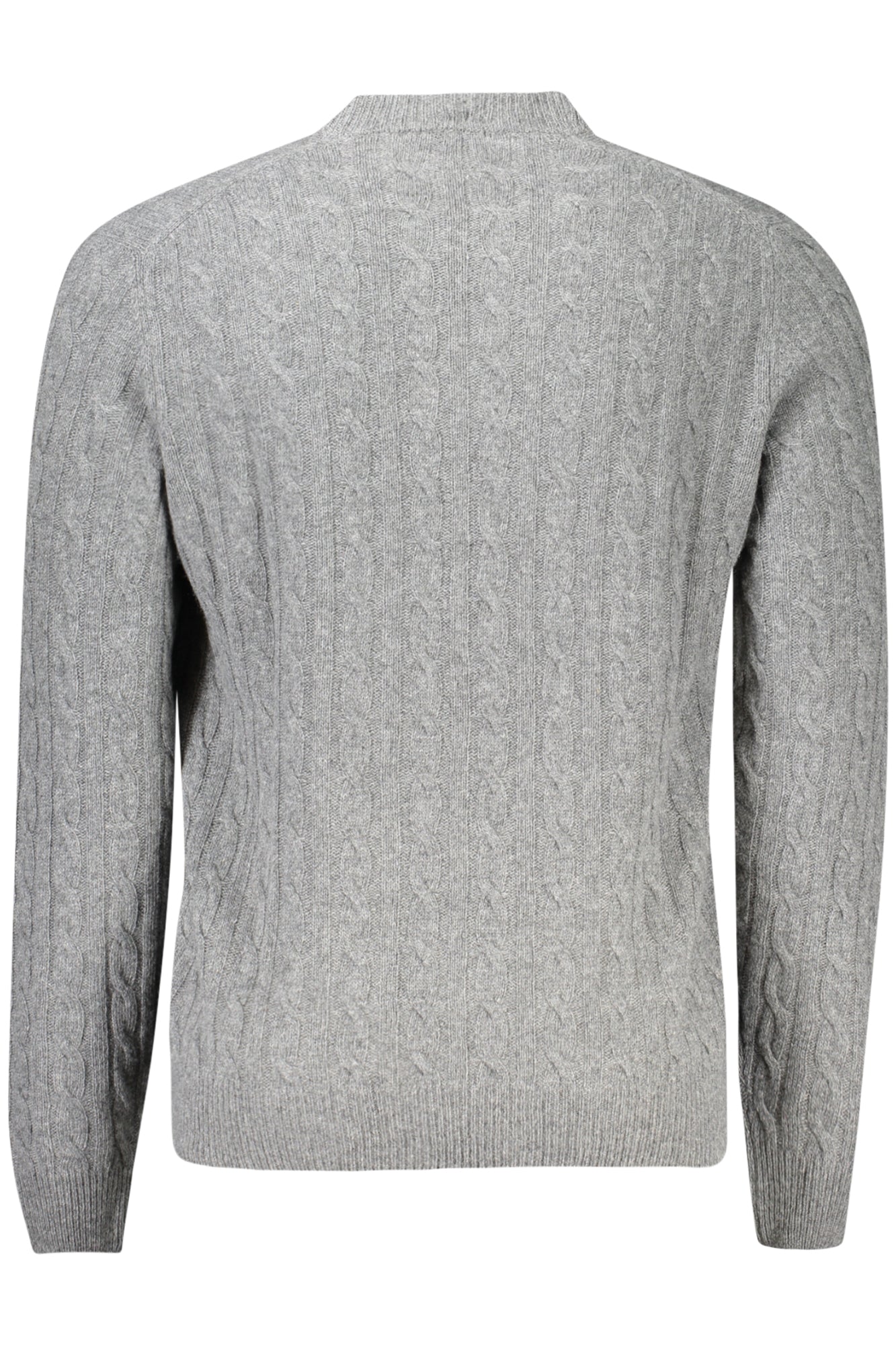 699782000_GR0928 – Grauer Herren-Kapuzenpullover mit Zopfmuster und Rundhalsausschnitt – Größe: S, M, L, XL, 2XL – Farbe: Grigio
