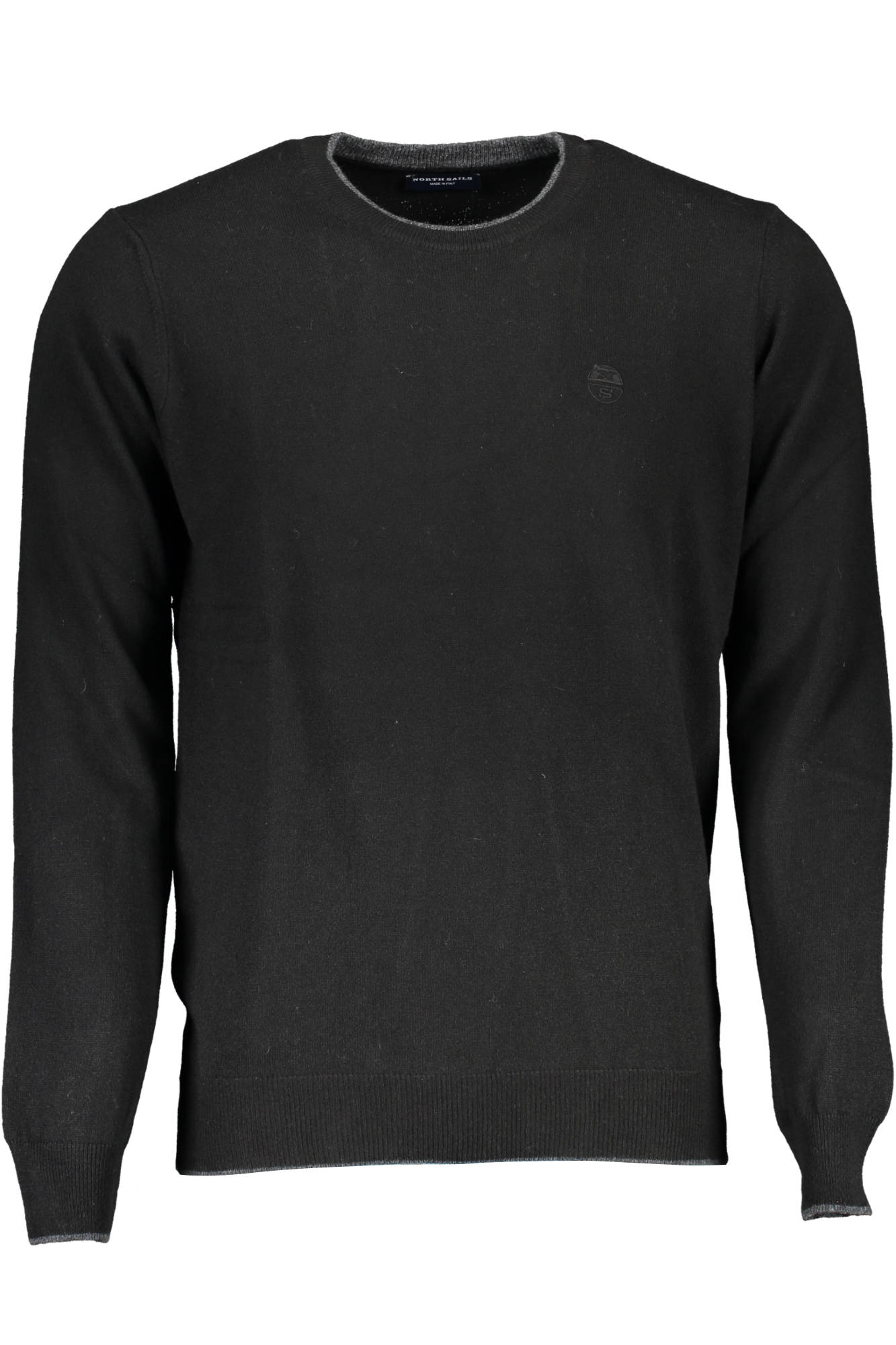 699513-000_NERO_0999 – Herren-Sweatshirt Schwarz: Stilvoll mit Stickerei aus recycelten Fasern – Größe: 2XL – Farbe: Nero