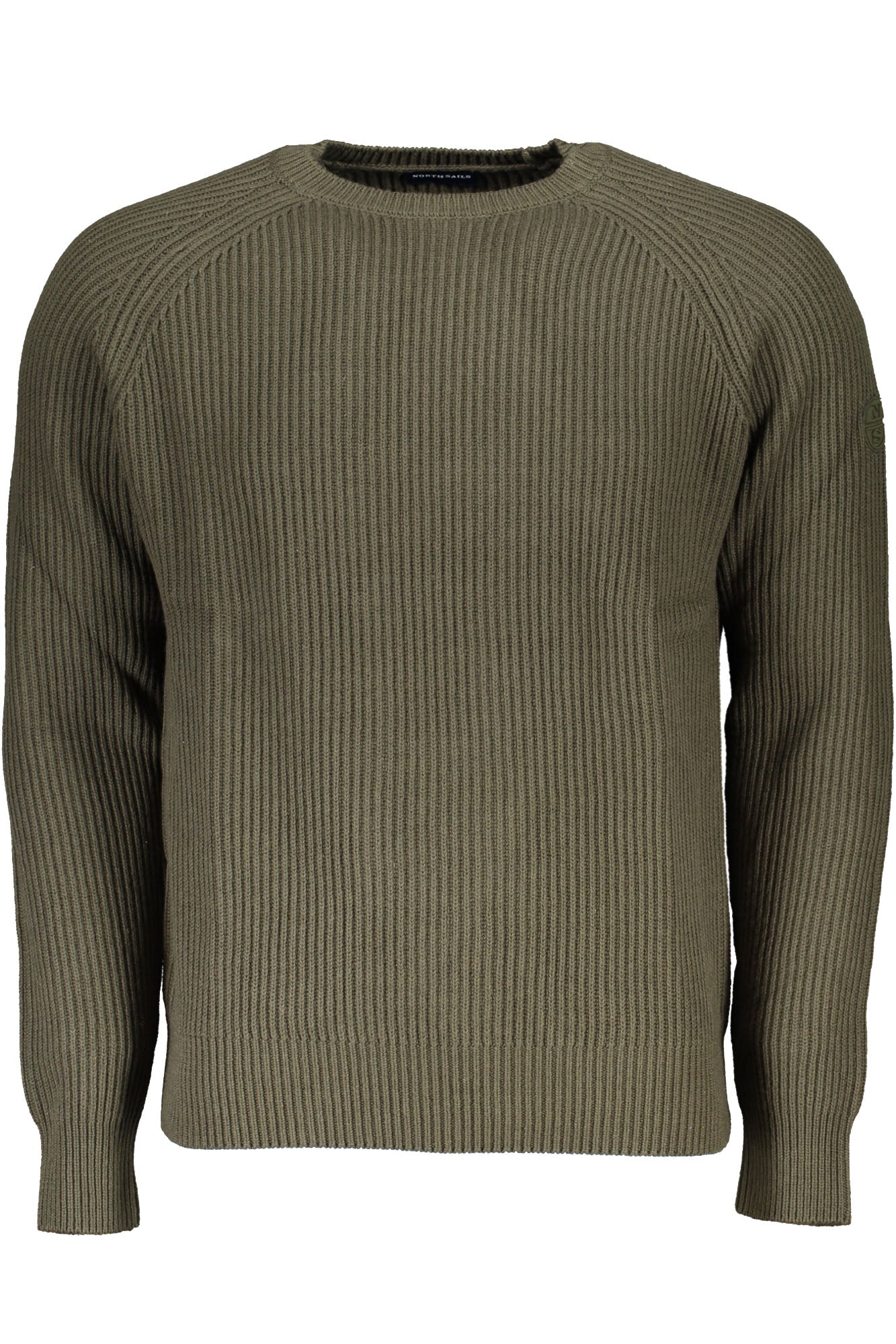 699867000_VE0437 – Grüner Herrenpullover: Rundhals, Kontrastdetails, Nachhaltig – Größe: S, M, L, XL, 2XL, 3XL – Farbe: Verde