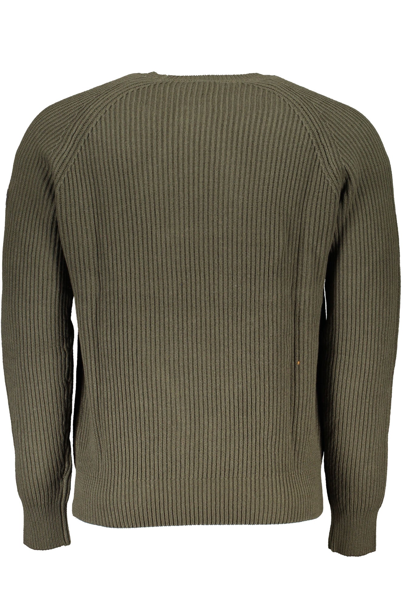 699867000_VE0437 – Grüner Herrenpullover: Rundhals, Kontrastdetails, Nachhaltig – Größe: S, M, L, XL, 2XL, 3XL – Farbe: Verde