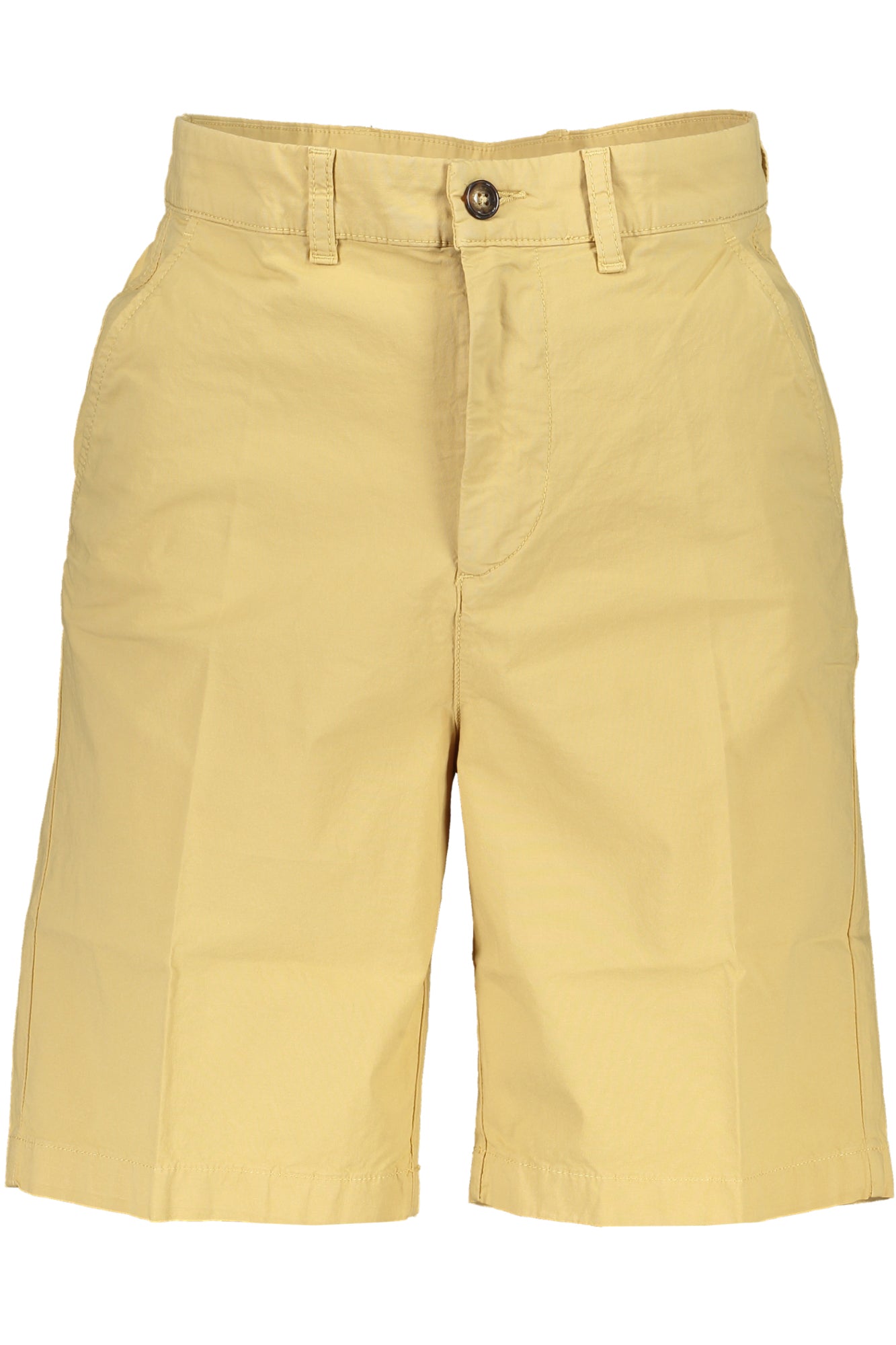 673099000_BE0109 – Herren Bermuda-Shorts Regular Fit Beige mit 4 Taschen und Logo – Größe: 31, 32, 33, 34, 36, 38, 40 – Farbe: Beige