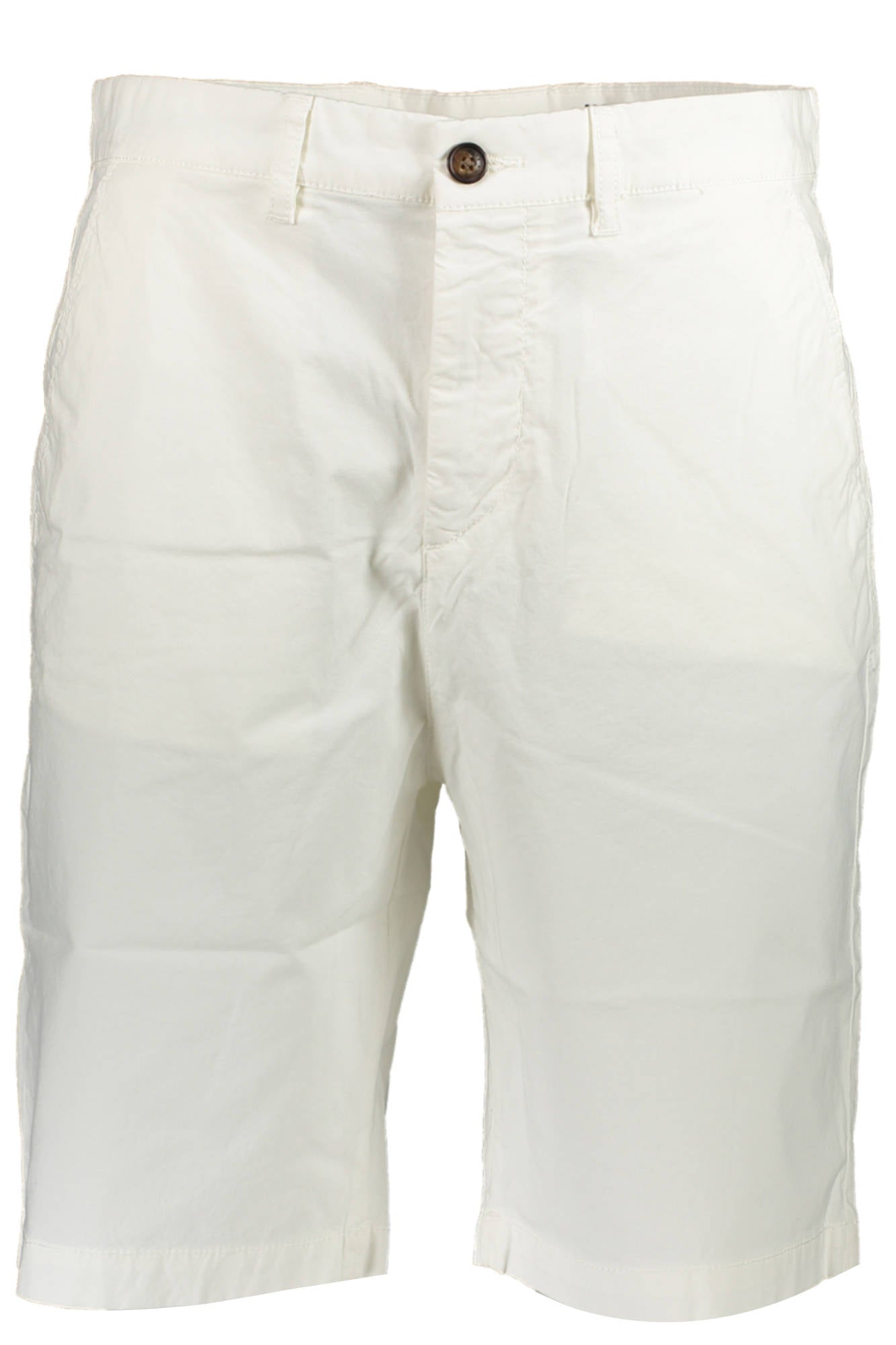 673009-000_BIANCO_0101 – Herren Bermuda-Shorts Weiß: Regular Fit, Bio-Baumwolle, 4 Taschen – Größe: 32, 33, 34 – Farbe: Bianco