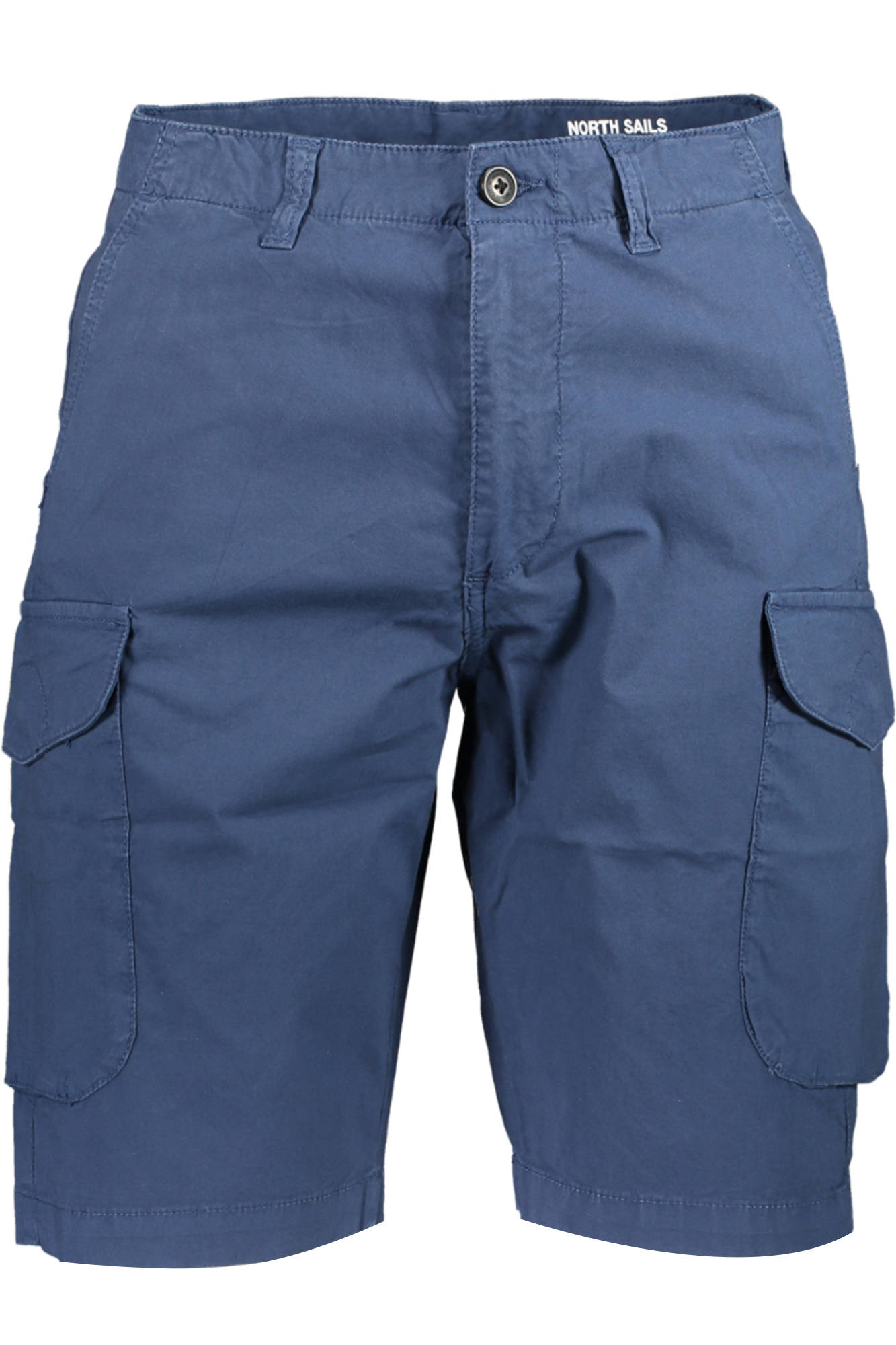 673022-000_BLU_0787 – Herren Bermuda-Shorts Blau: Bio-Baumwolle, 4 Taschen, Reißverschluss – Größe: 32, 33 – Farbe: Blu