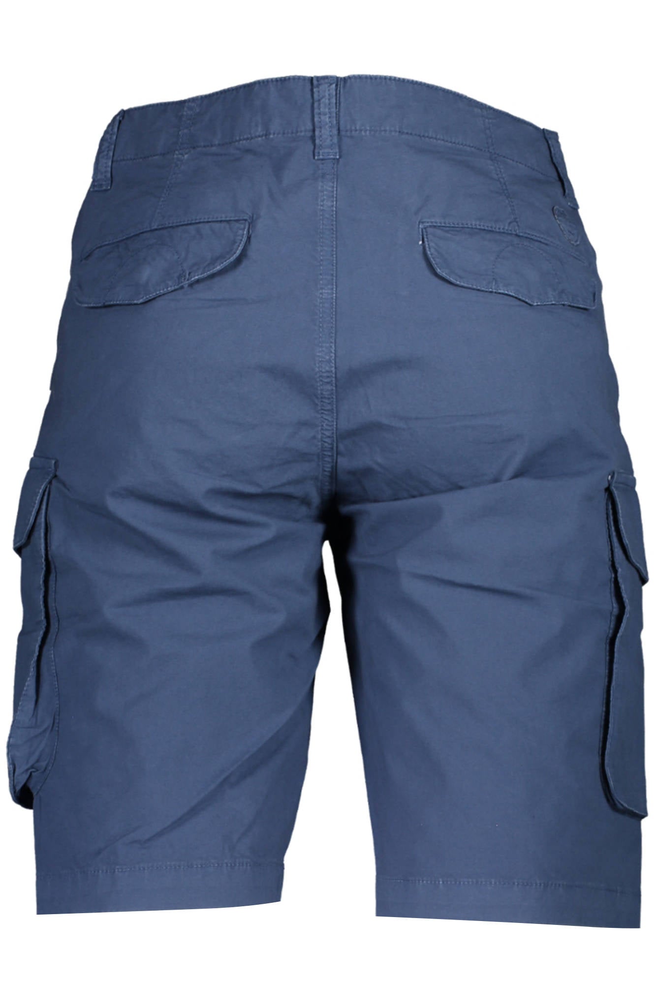 673022-000_BLU_0787 – Herren Bermuda-Shorts Blau: Bio-Baumwolle, 4 Taschen, Reißverschluss – Größe: 32, 33 – Farbe: Blu