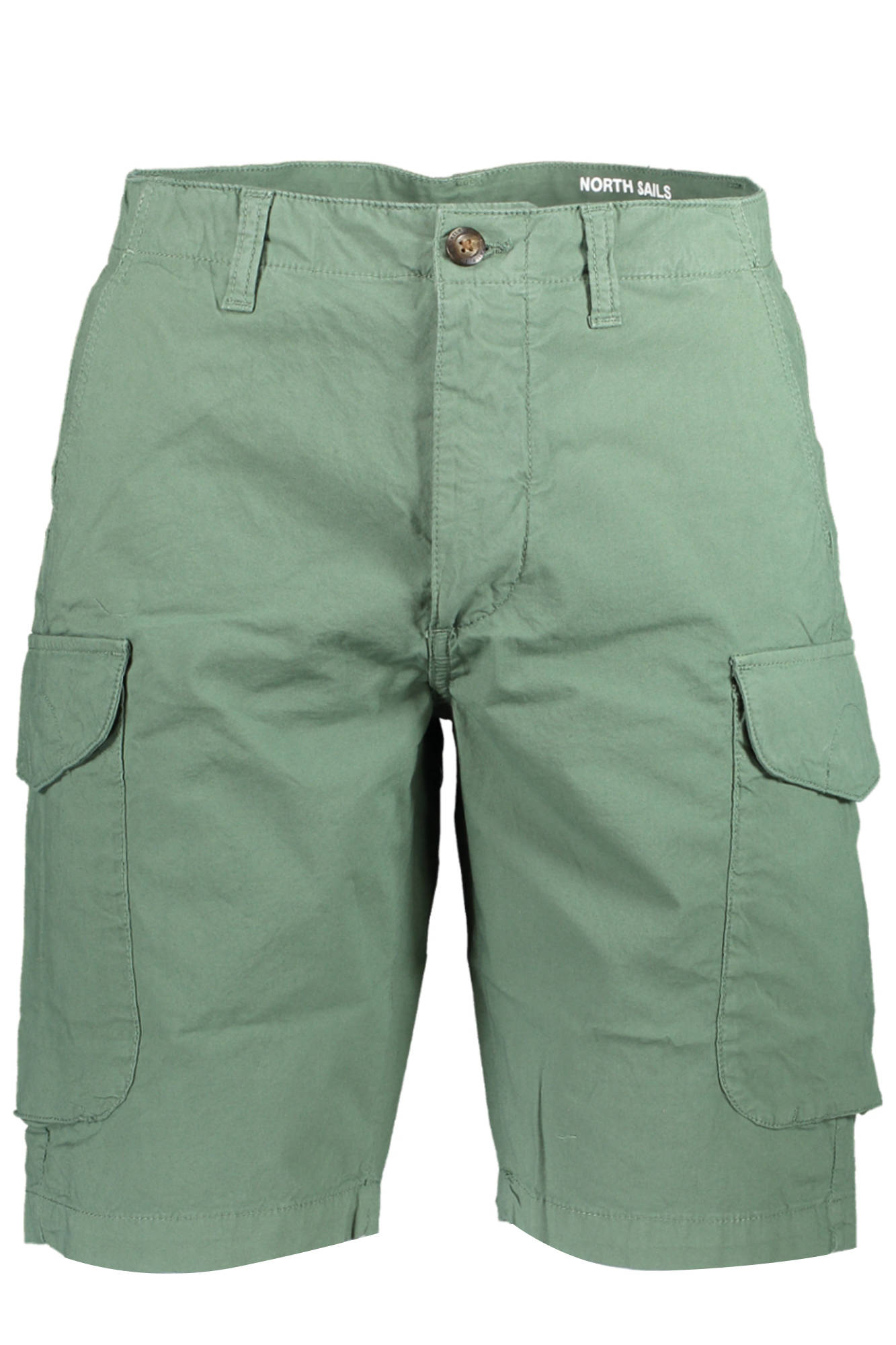 673022-000_VERDE_0813 – Herren Bermuda-Shorts Grün aus Bio-Baumwolle mit Cargotaschen – Größe: 32, 33, 34 – Farbe: Verde