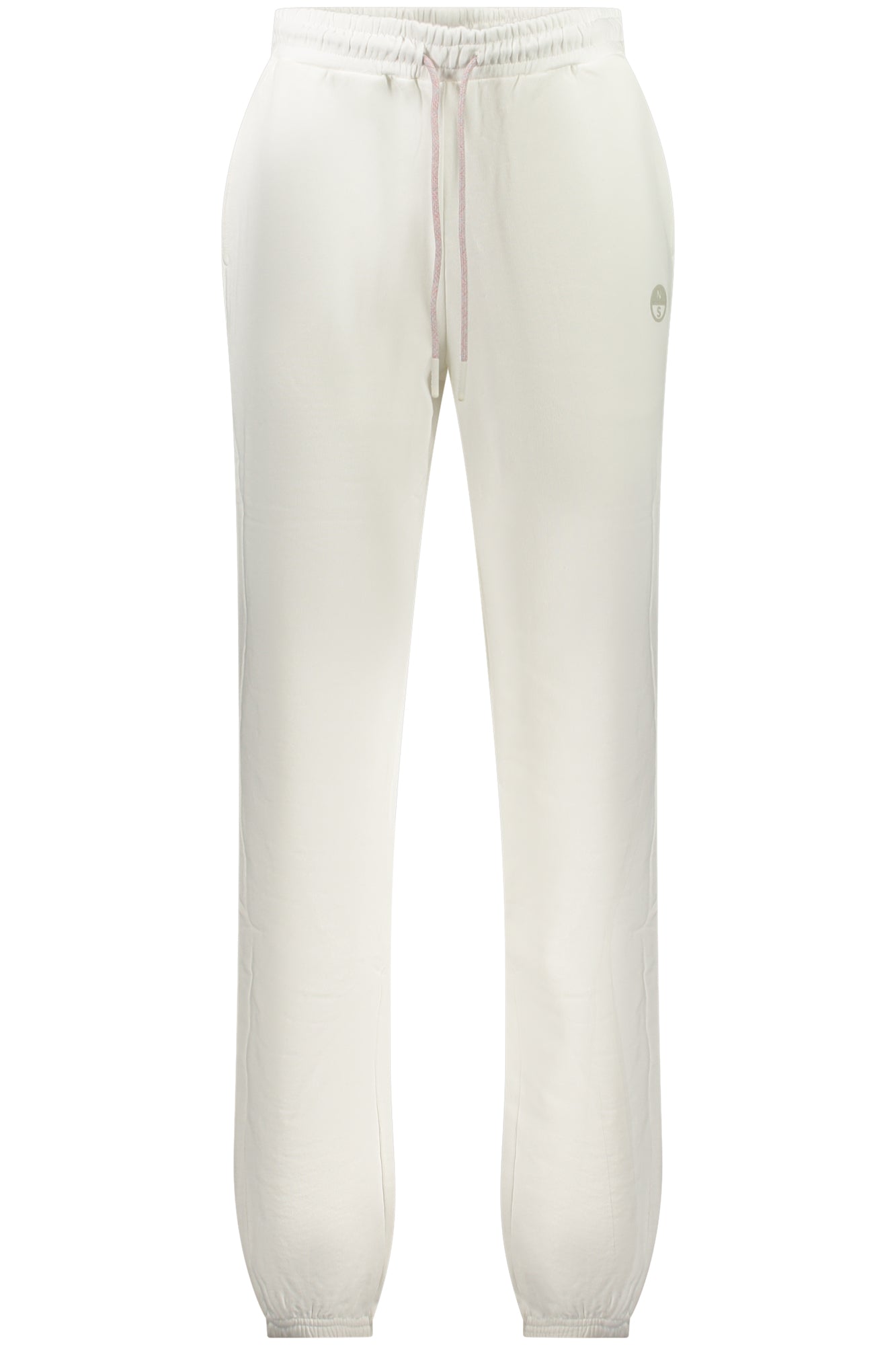 074612000_BI0105 – Weiße Damen-Sporthose mit Kordelzug und Taschen - Bequem & Stilvoll – Größe: XS, S, M, L, XL – Farbe: Bianco