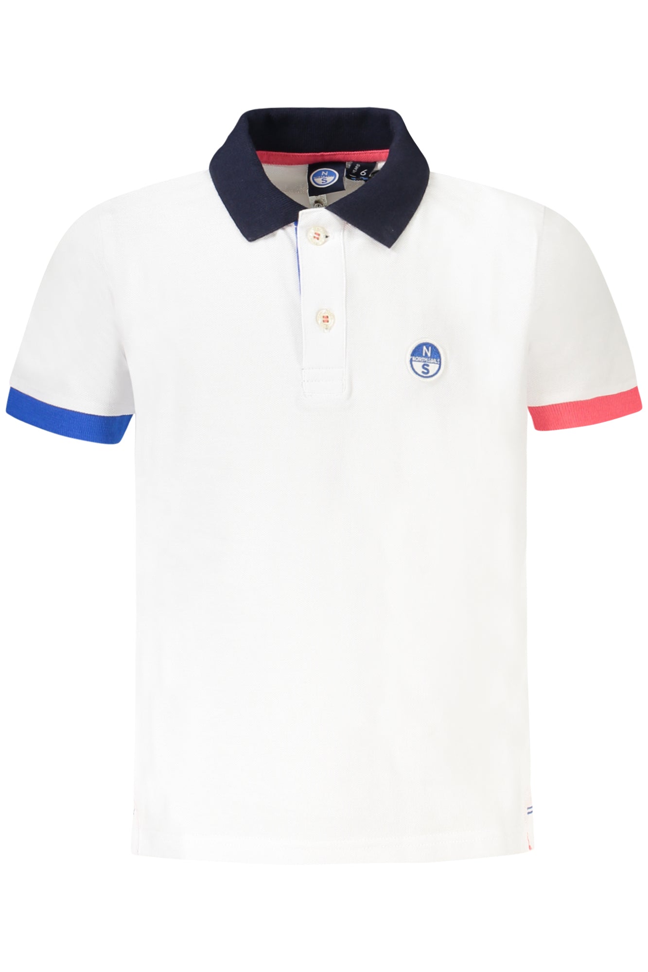 795091000_BI0101 – Weißes Kurzarm-Poloshirt für Kinder mit Logo & Kontrastdetails – Größe: 8A, 6A, 10A, 12A, 14A – Farbe: Bianco