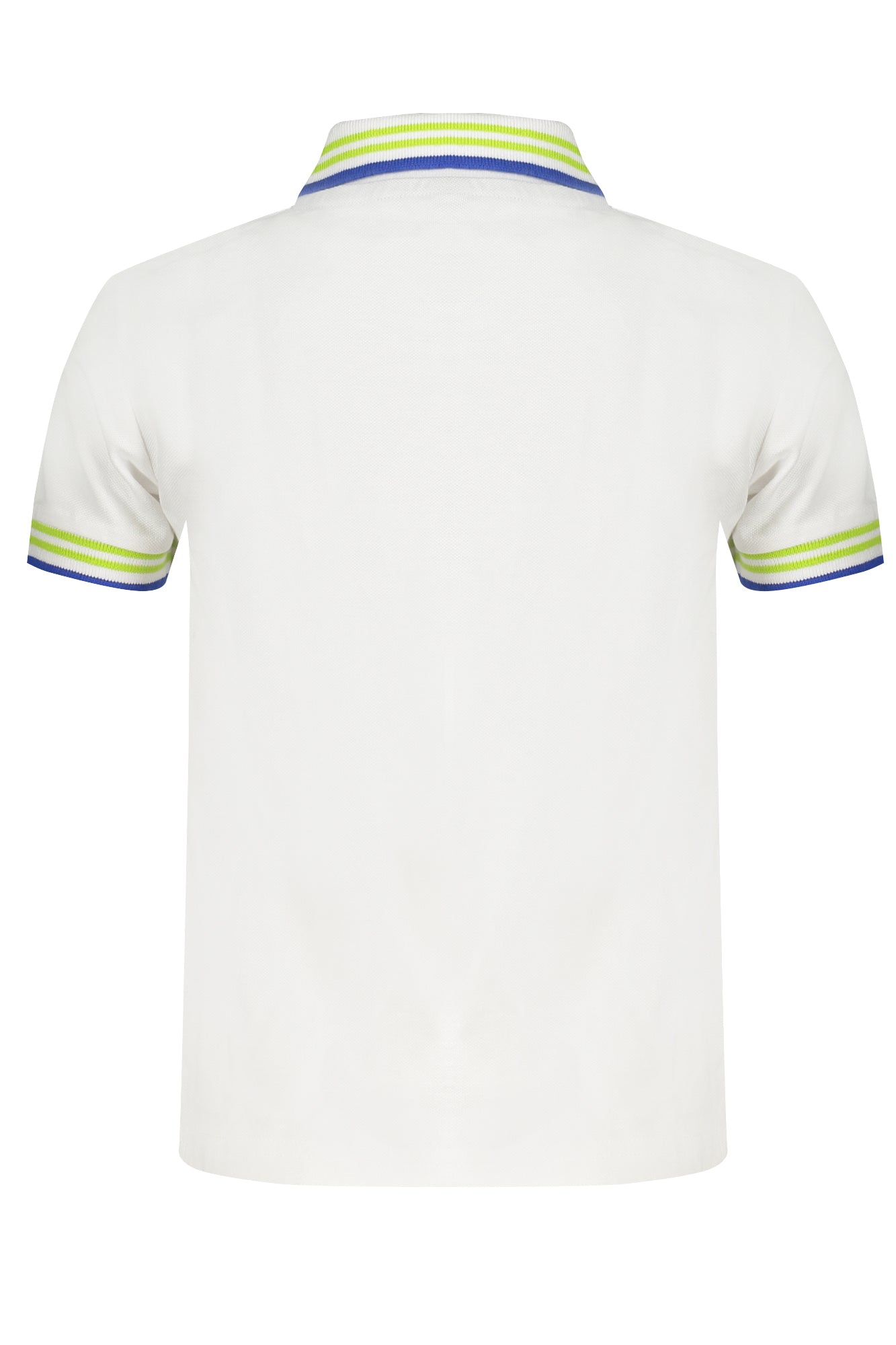 795075000_BI0101 – Kinder Kurzarm-Polo in Weiß aus Bio-Baumwolle mit Kontrastdetails – Größe: 8A, 12A, 14A, 10A, 6A – Farbe: Bianco