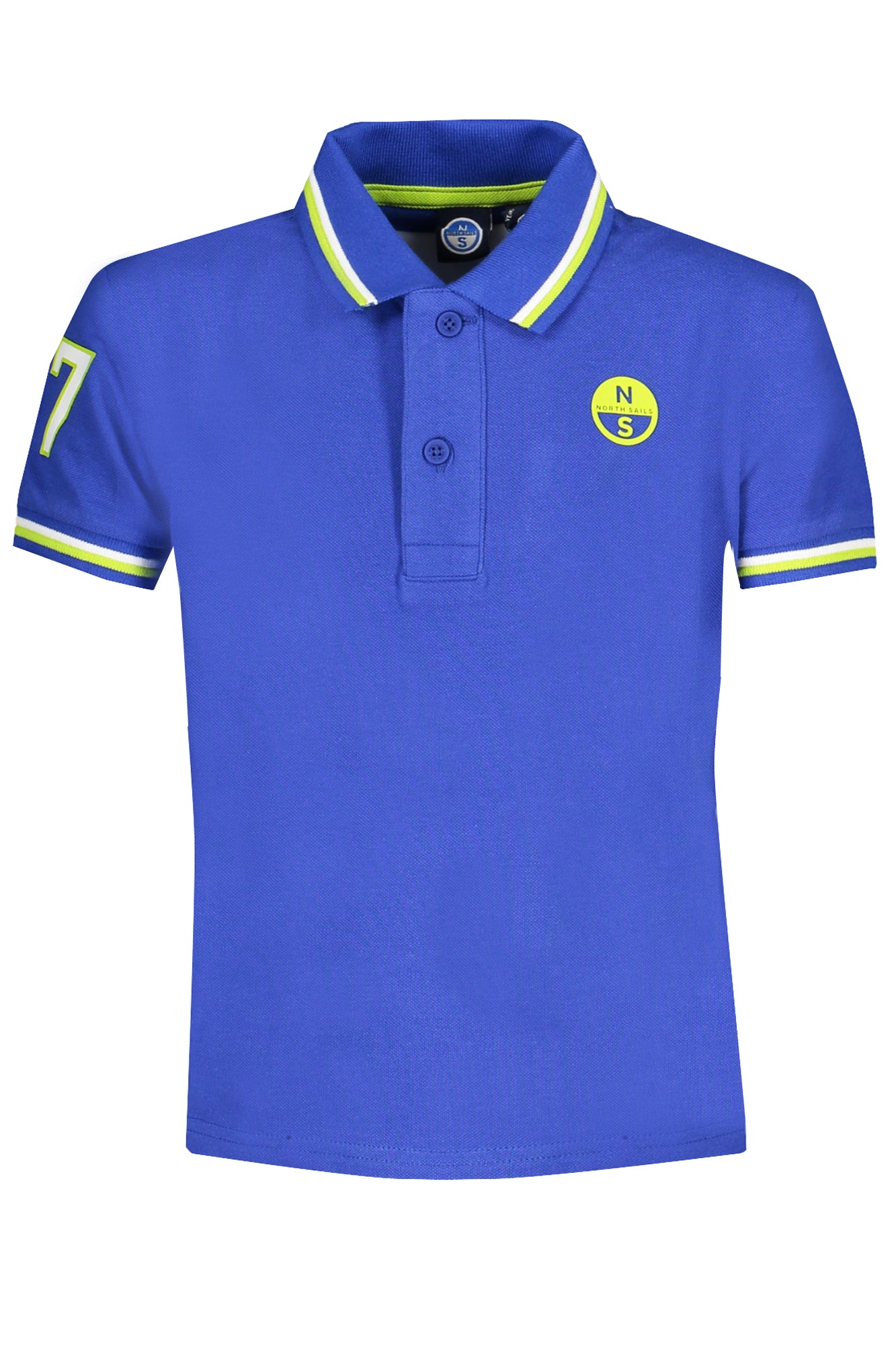 795077000_BL0831 – Modernes Kinder-Poloshirt Blau aus Bio-Baumwolle mit Kontrastdetails – Größe: 14A, 10A, 8A, 12A, 6A – Farbe: Blu