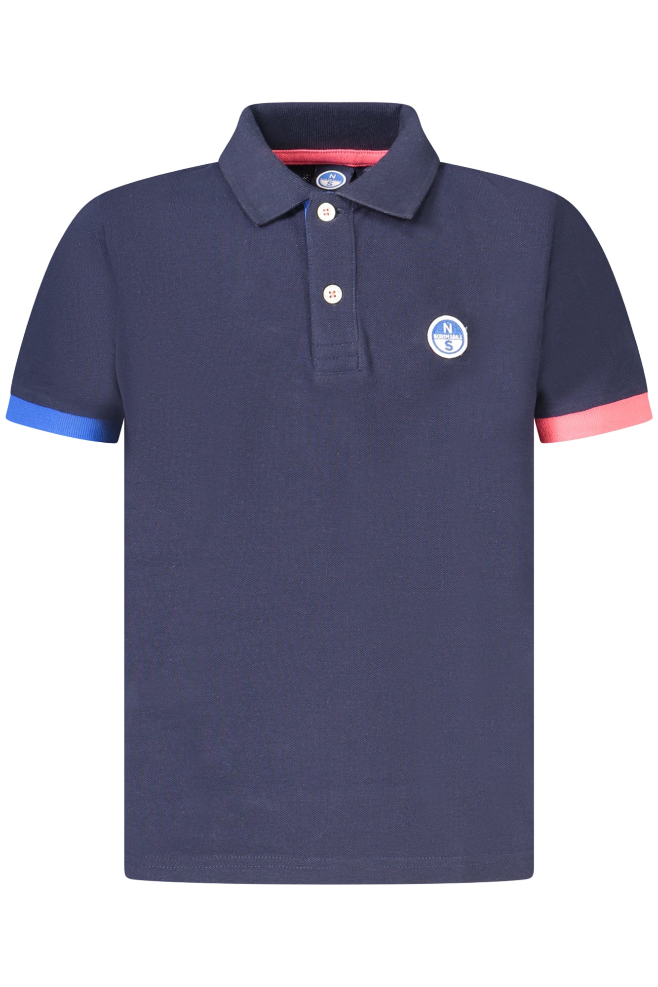 795091000_BL0802 – Blaues Kurzarm-Polo für Kinder mit Kontrastdetails und Logo – Größe: 8A, 14A, 12A, 10A, 6A – Farbe: Blu