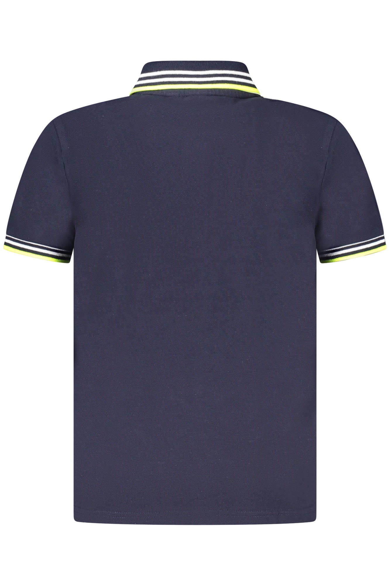 795090000_BL0802 – Stylisches Kinder-Poloshirt in Blau mit Kontrasten & Applikationen – Größe: 14A, 10A, 8A, 12A, 6A – Farbe: Blu