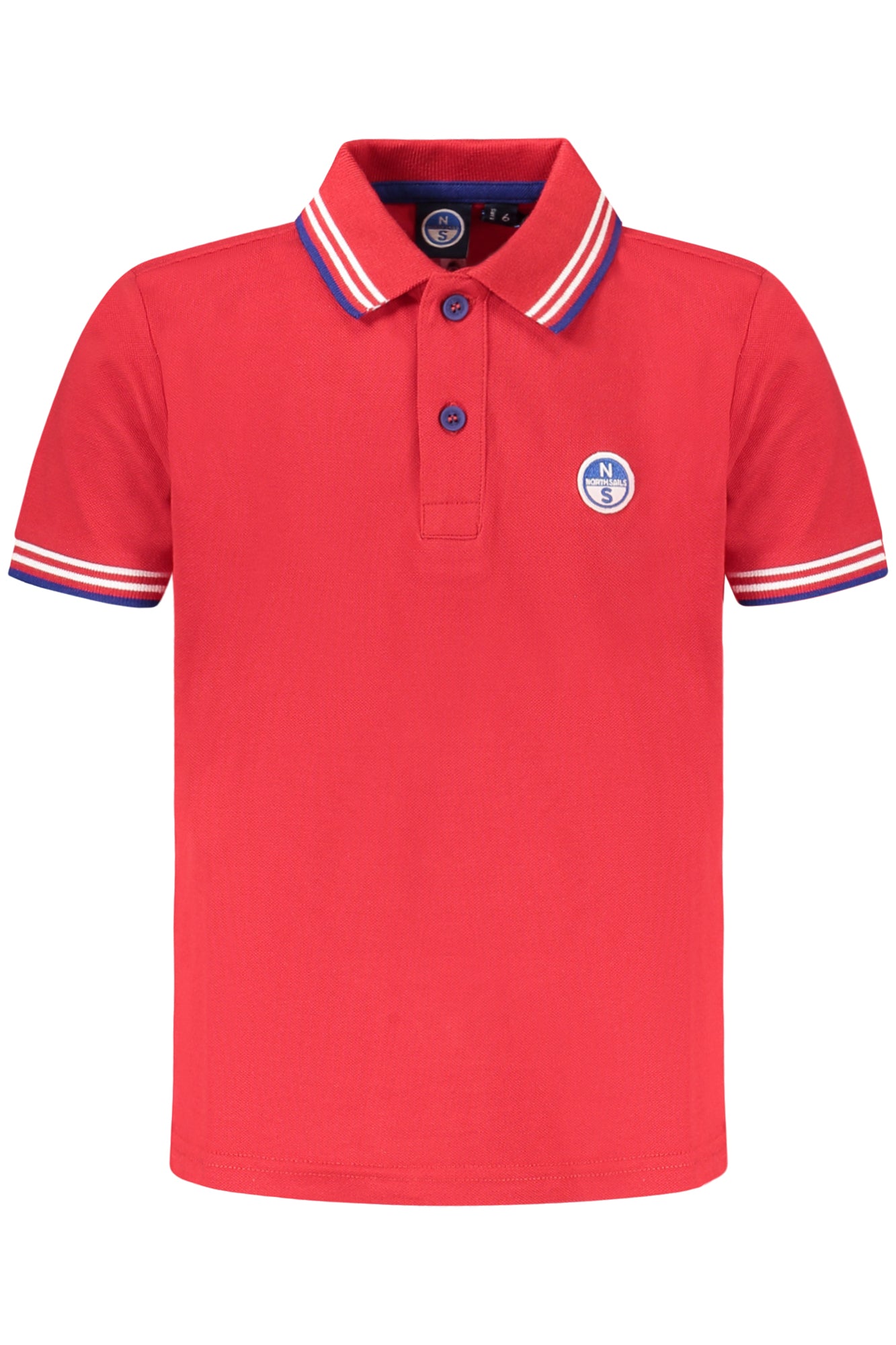 795090000_RO0230 – Stylisches Kinder Polo Rot - Kurzarm, Kontrastdetails & Applikation – Größe: 12A, 6A, 8A, 14A, 10A, 4A – Farbe: Rosso