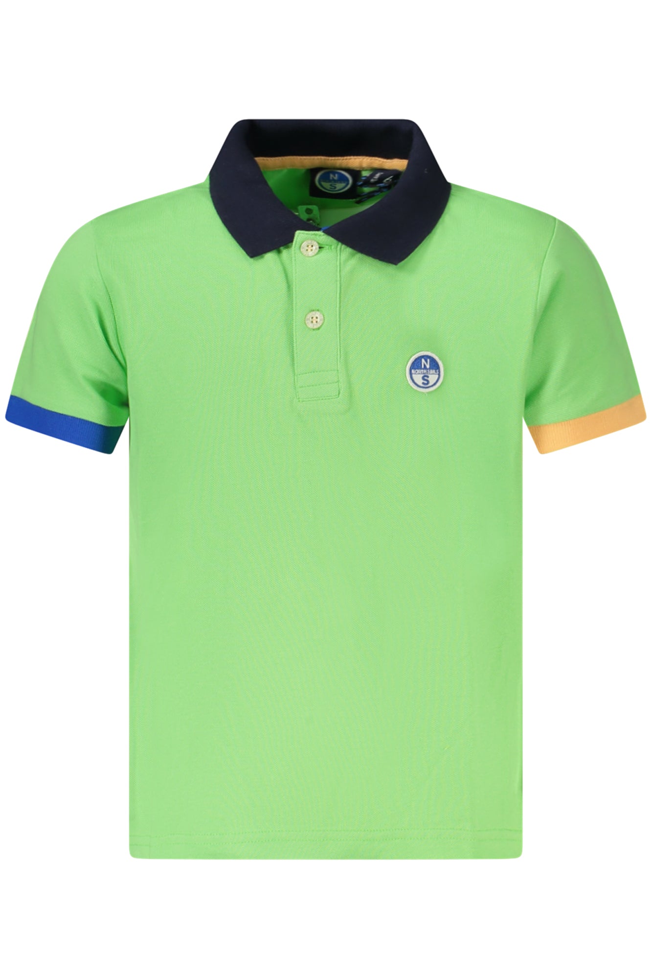 795091000_VE0425 – Stylisches grünes Kinder-Poloshirt mit Kontrastdetails und Logo – Größe: 10A, 8A, 14A, 12A, 6A – Farbe: Verde