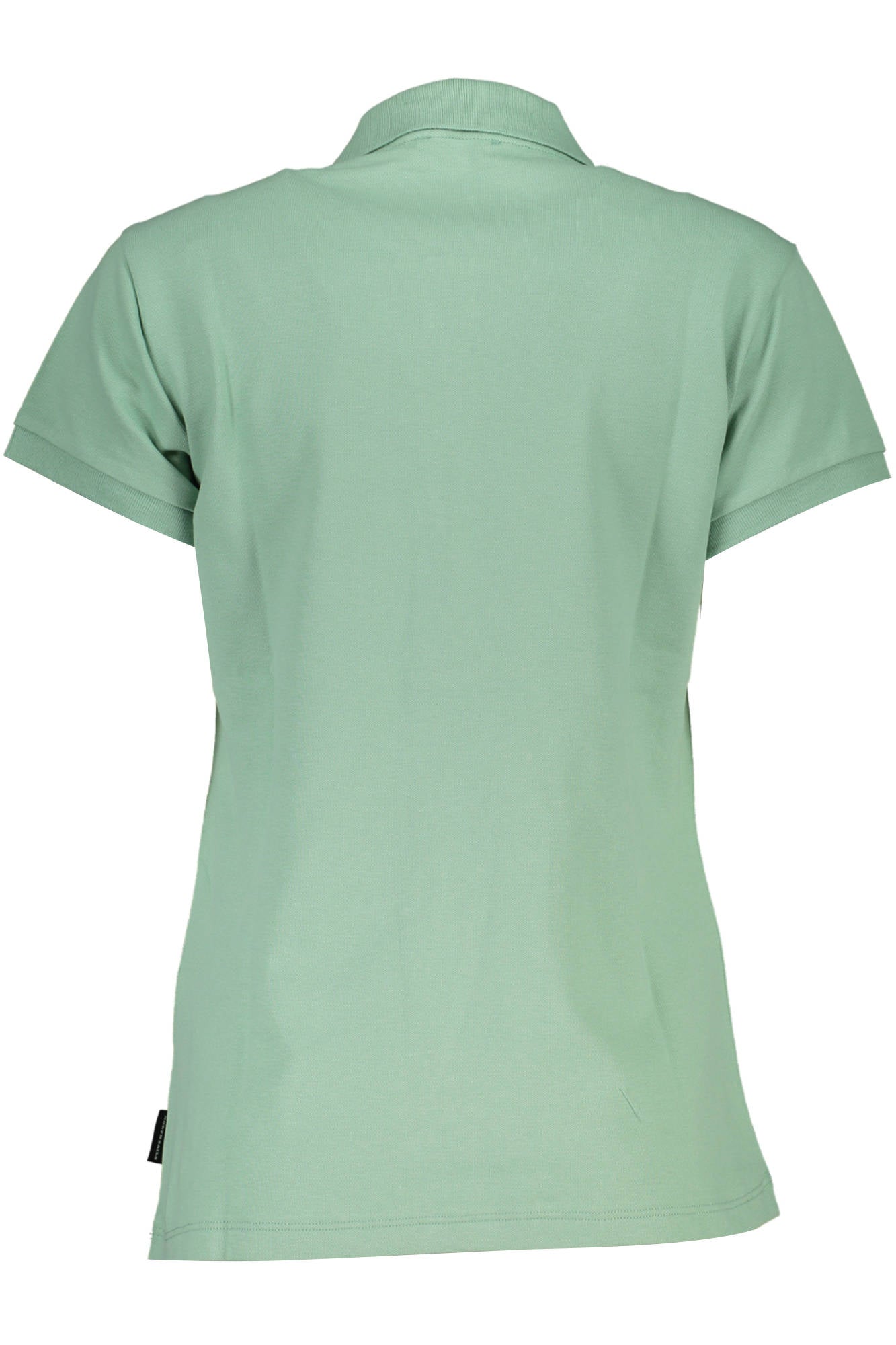 094164-000_VERDE_0405 – Grünes Damen Kurzarm-Poloshirt aus Bio-Baumwolle mit 5 Knöpfen – Größe: XS, S, M, L – Farbe: Verde