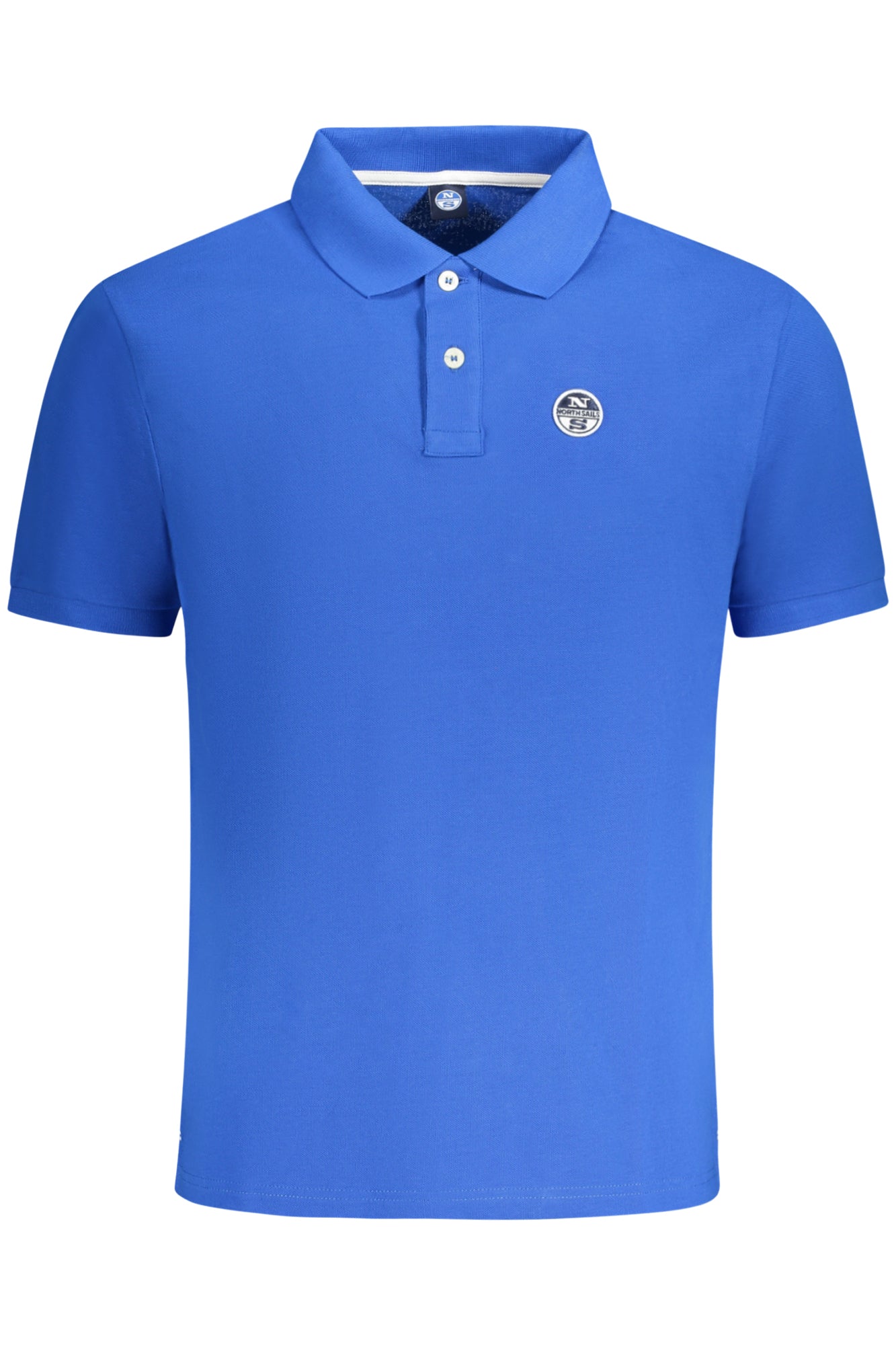 995011000_BL0760 – Blaues Herren Poloshirt mit Logo & Applikation – 2 Knöpfe, Kurzarm – Größe: S, M, L, XL, 2XL, 3XL – Farbe: Blu
