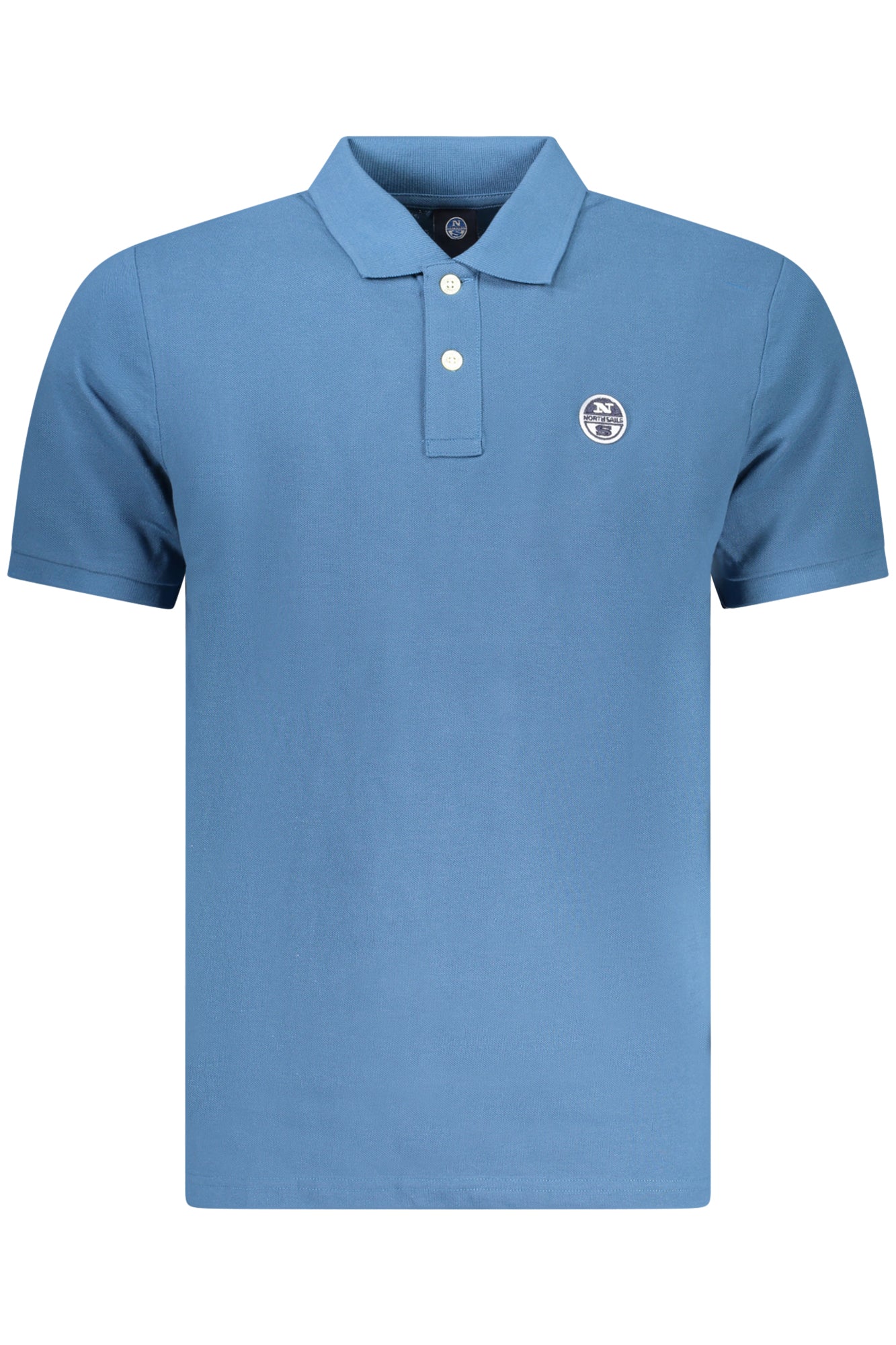 995000000_BL0776 – Herren Kurzarm-Poloshirt Blau mit Applikation und Logo – Größe: S, M, L, XL, 2XL, 3XL – Farbe: Blu