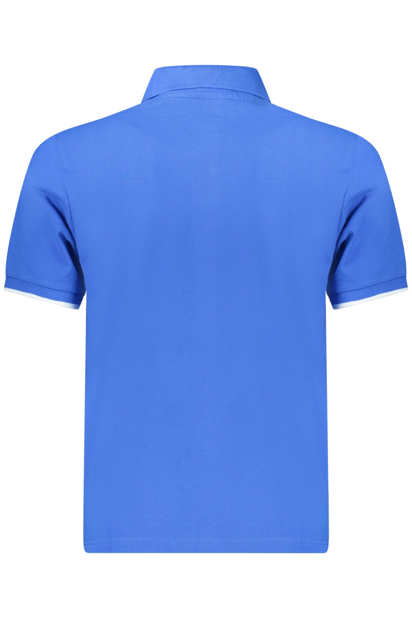995014000_BL0760 – Herren Kurzarm-Polohemd in Blau mit Kontrastdetails und Druck – Größe: S, M, L, XL, 2XL, 3XL – Farbe: Blu