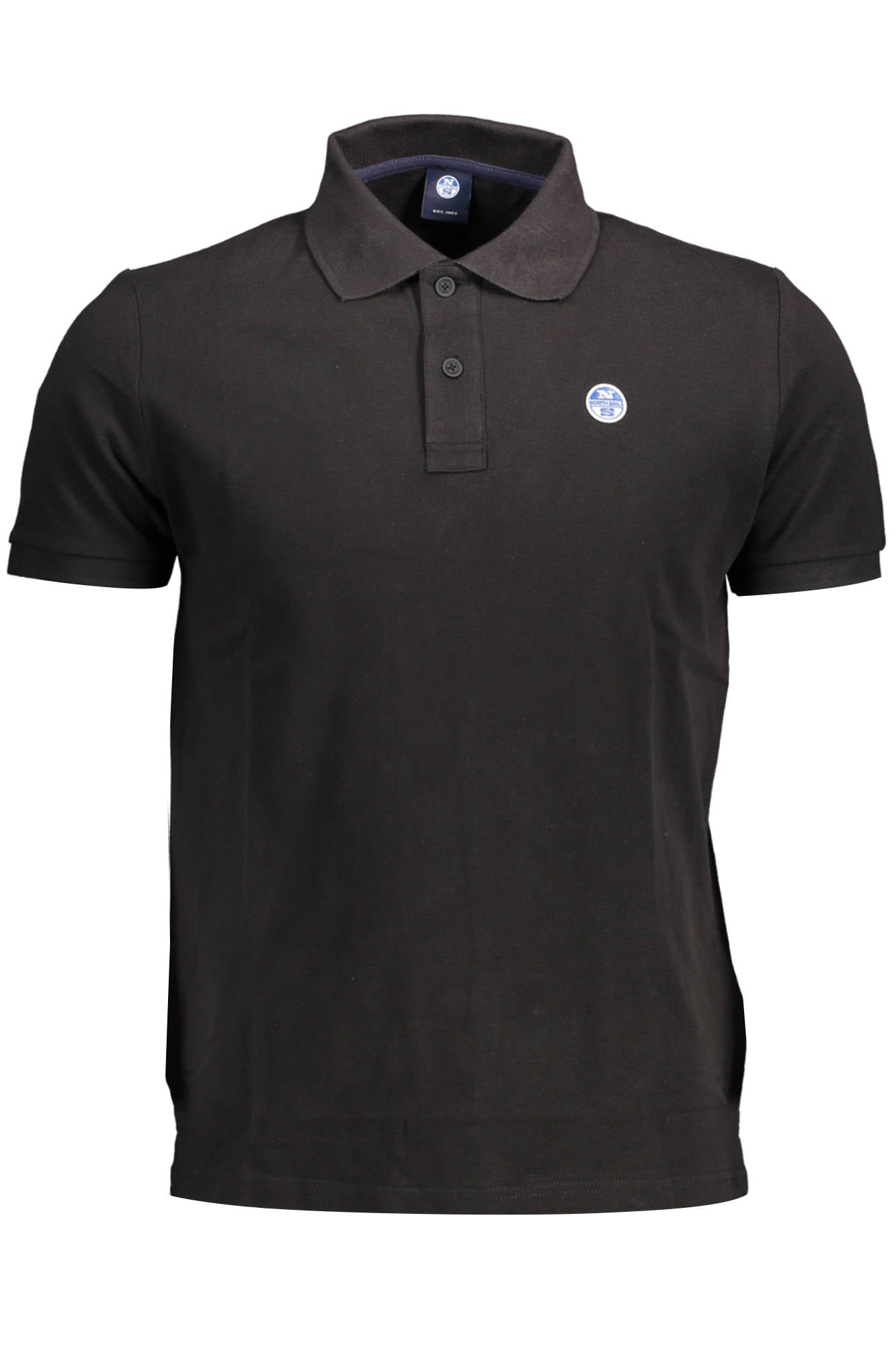 692352-000_NERO_0999 – Herren-Polohemd Schwarz aus Natürlichen Fasern mit Logo-Applikation – Größe: L, XL, 2XL – Farbe: Nero