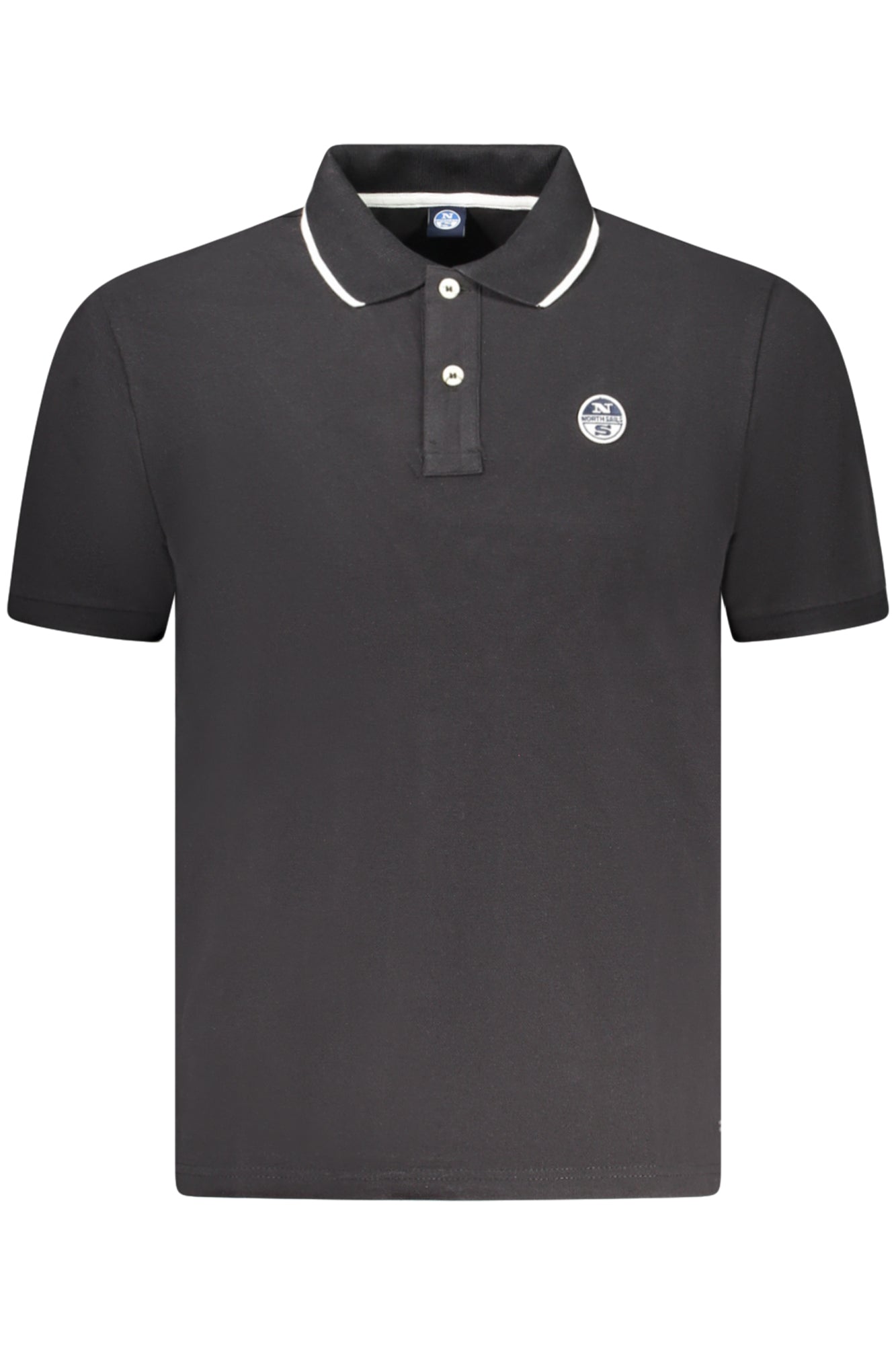 995012000_NE0999 – Elegantes Herren Kurzarm-Poloshirt in Schwarz mit Kontrastdetails – Größe: S, M, L, XL, 2XL, 3XL – Farbe: Nero