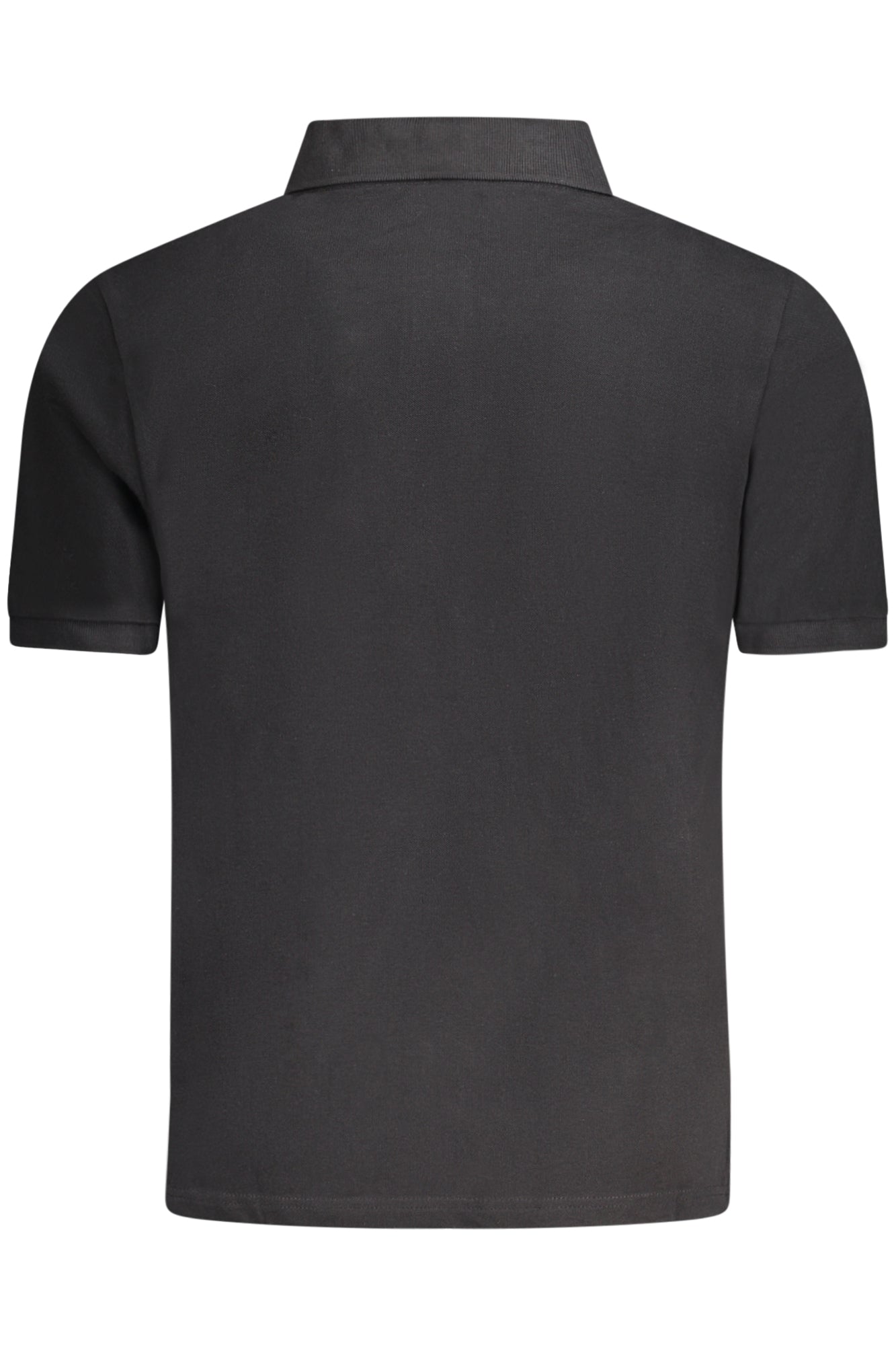 995013000_NE0999 – Herren Kurzarm Poloshirt Schwarz mit Knöpfen und Logo-Druck – Größe: S, M, L, XL, 2XL, 3XL – Farbe: Nero