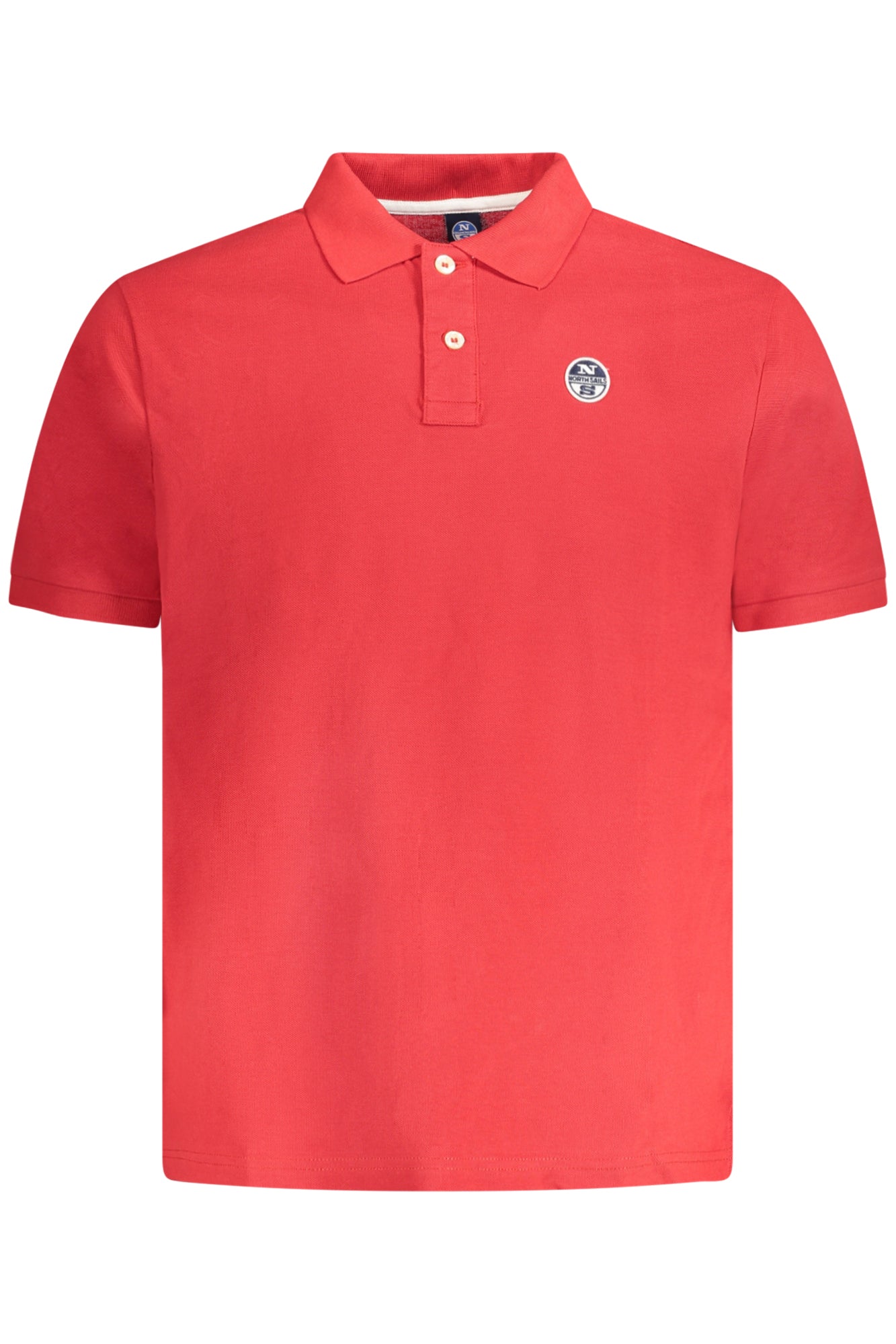 995011000_RO0230 – Herren Kurzarm-Poloshirt in Rot mit Logo-Applikation und 2 Knöpfen – Größe: S, M, L, XL, 2XL, 3XL – Farbe: Rosso