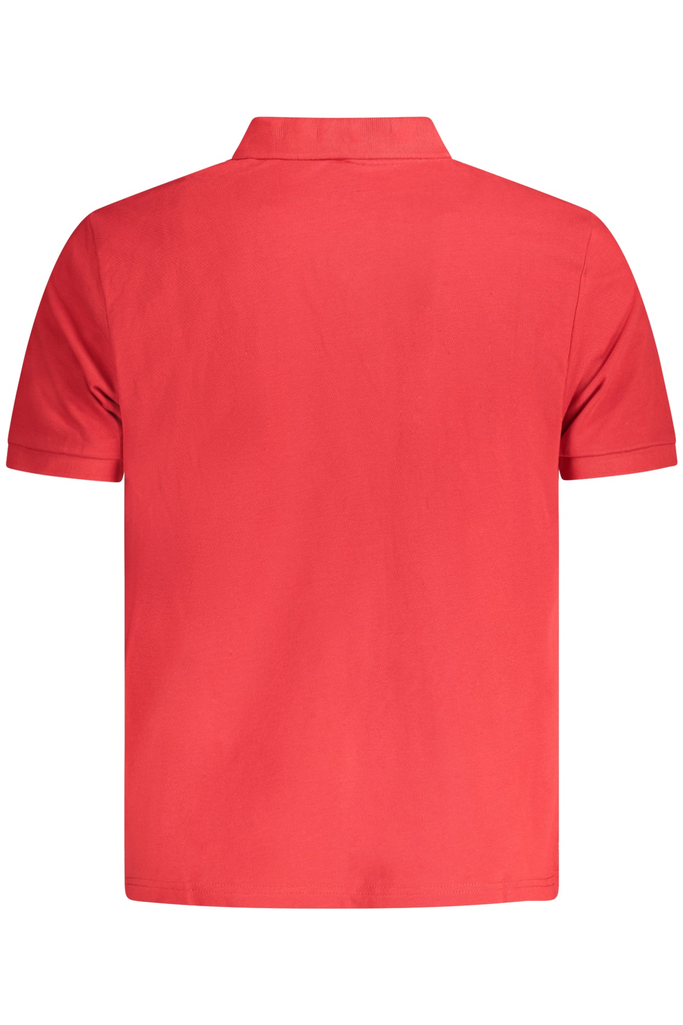 995011000_RO0230 – Herren Kurzarm-Poloshirt in Rot mit Logo-Applikation und 2 Knöpfen – Größe: S, M, L, XL, 2XL, 3XL – Farbe: Rosso