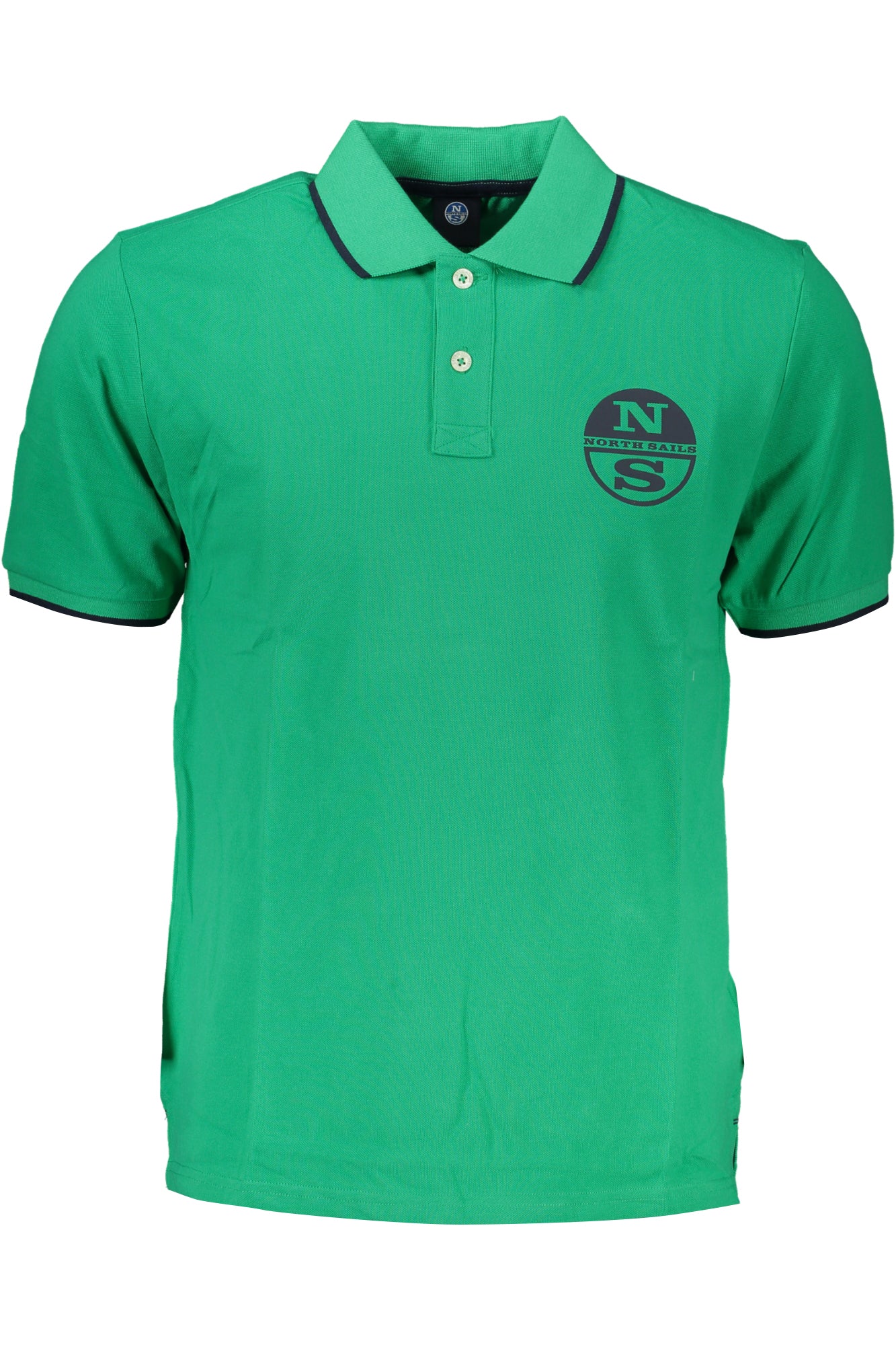 902828000_VE0409 – Kurzarm Herrenshirt: Grünes Poloshirt mit Kontrastdetails – Größe: S, M, L, XL – Farbe: Verde