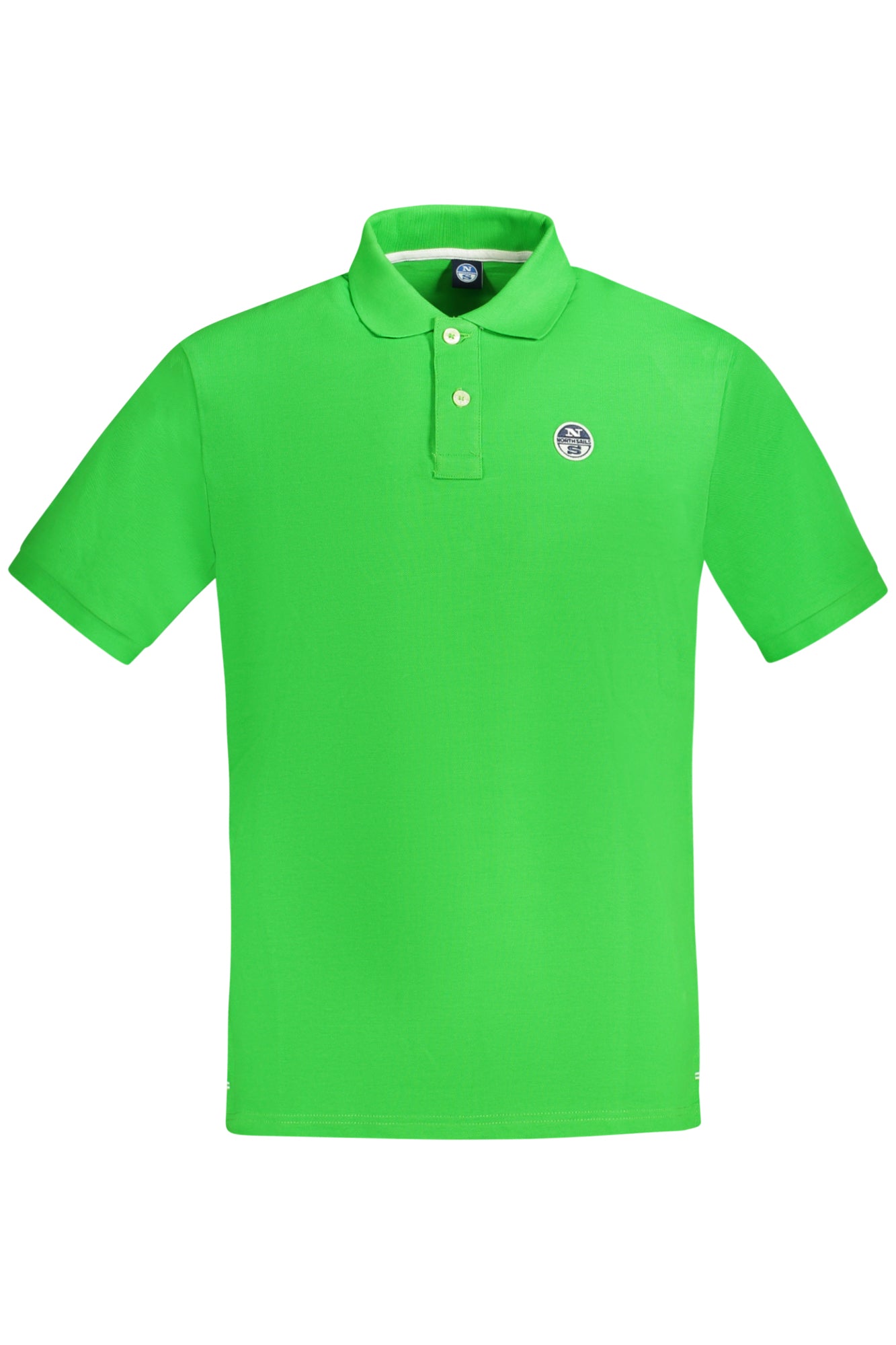 995011000_VE0432 – Grünes Kurzarm-Poloshirt für Herren mit Knöpfen und Applikation – Größe: S, M, L, XL, 2XL, 3XL – Farbe: Verde