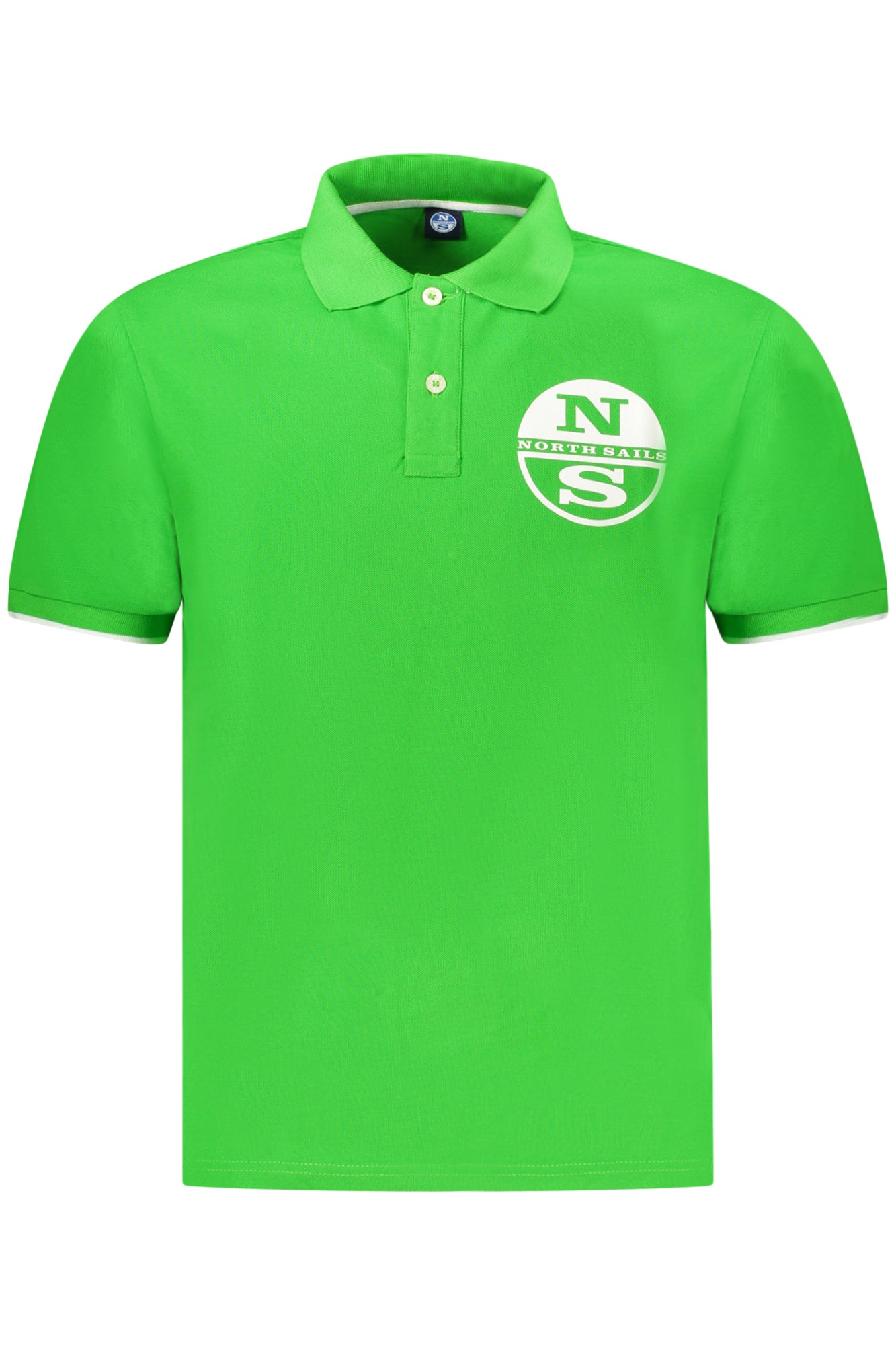 995014000_VE0432 – Grünes Herren-Poloshirt mit Kontrastdetails und Logo-Druck – Größe: S, M, L, XL, 2XL, 3XL – Farbe: Verde