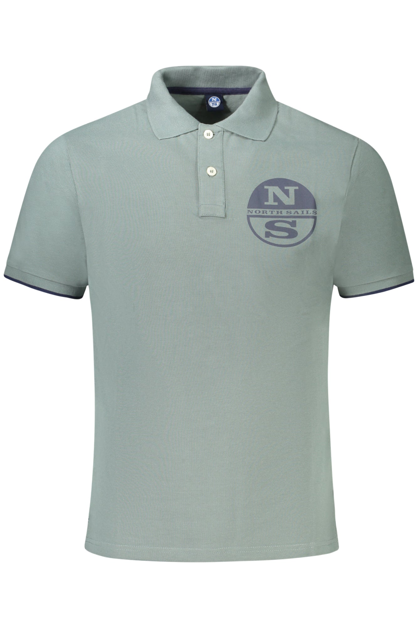 995014000_VE0419 – Grünes Herren-Poloshirt mit Kontrast und Logo - Kurzarm & Komfort – Größe: S, M, L, XL, 2XL, 3XL – Farbe: Verde