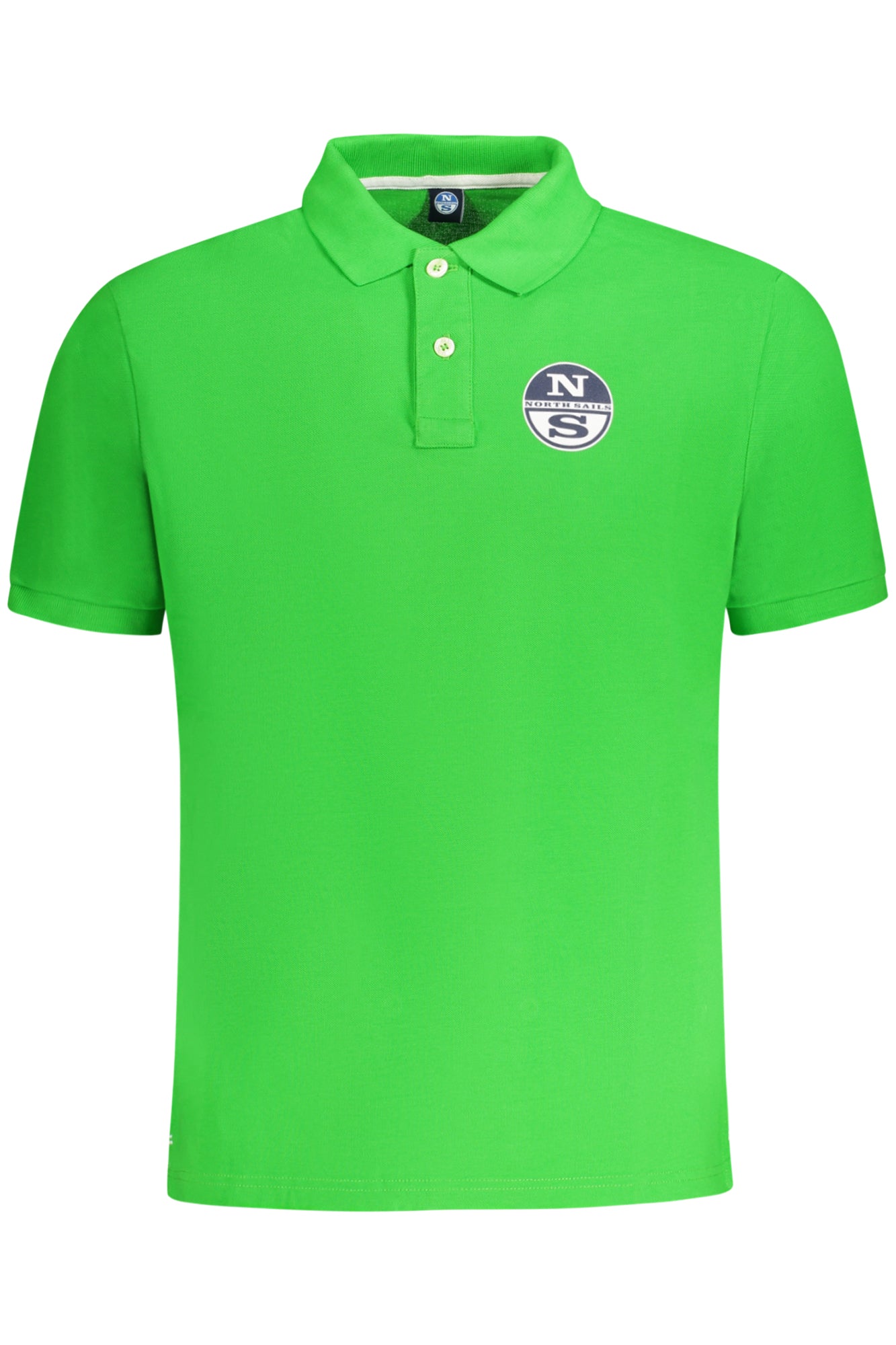 995013000_VE0432 – Herren Kurzarm-Poloshirt Grün mit Knöpfen und Logo-Druck – Größe: S, M, L, XL, 2XL, 3XL – Farbe: Verde