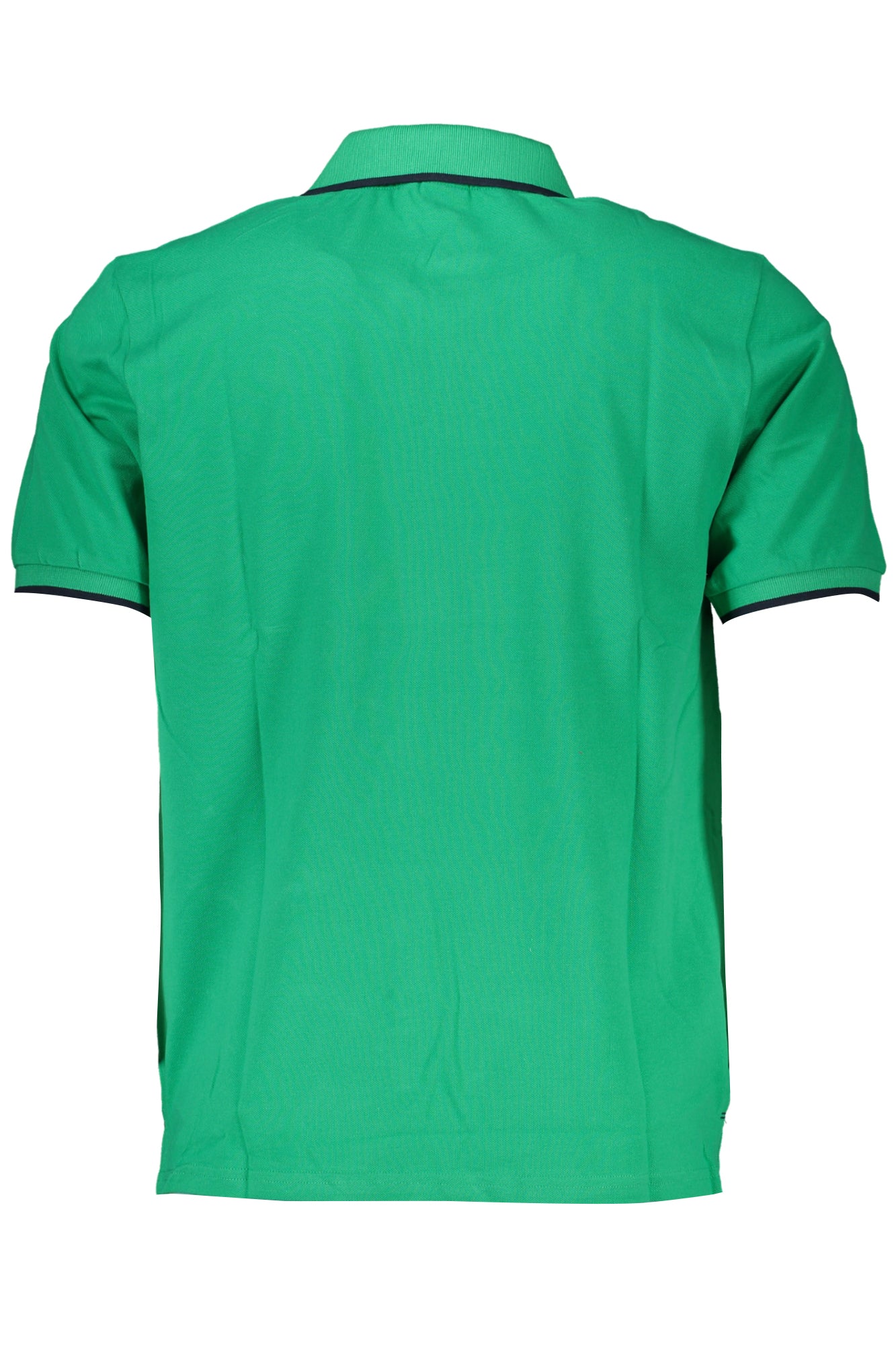 902828000_VE0409 – Kurzarm Herrenshirt: Grünes Poloshirt mit Kontrastdetails – Größe: S, M, L, XL – Farbe: Verde