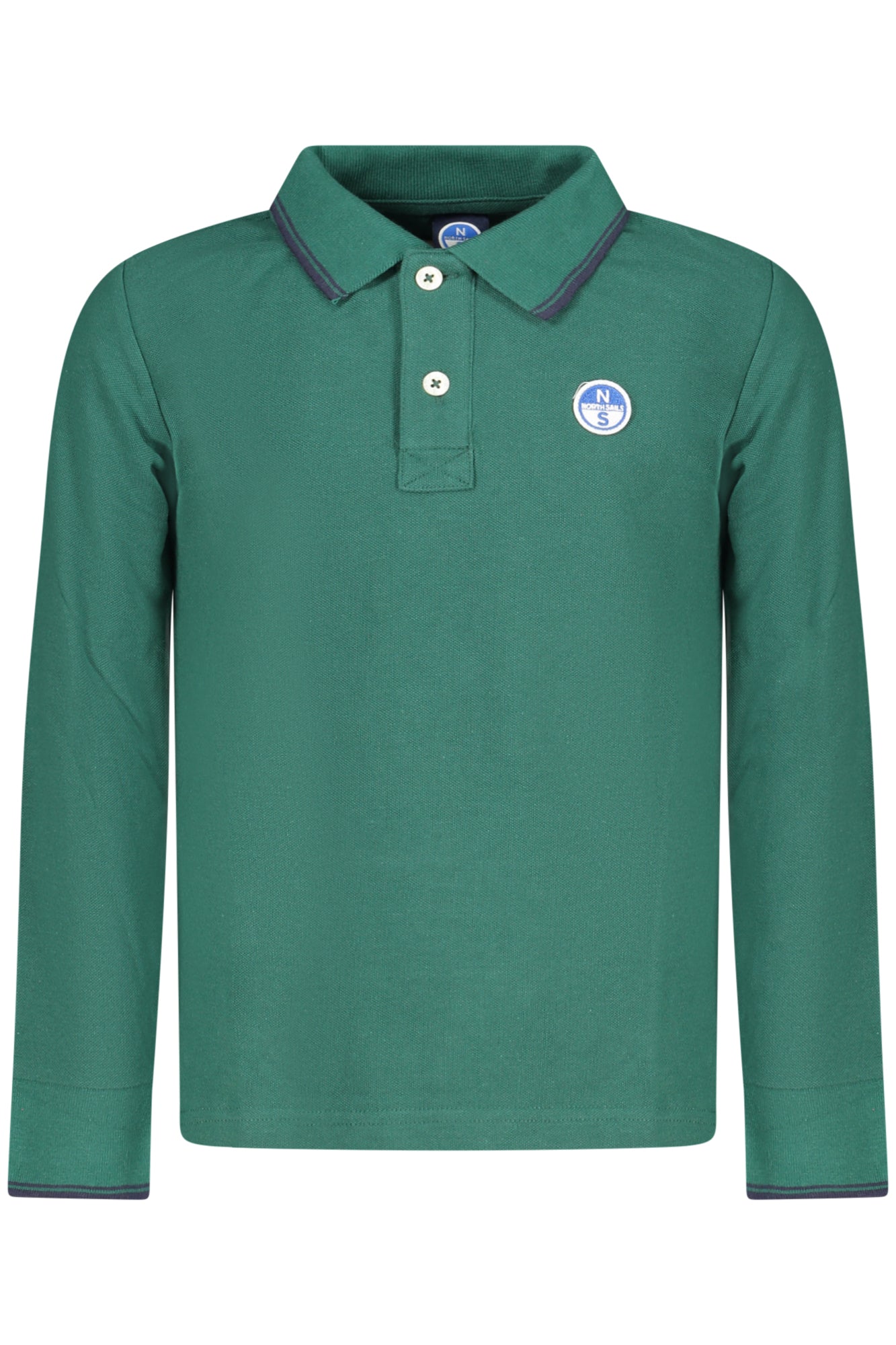 795100000_VE0475 – Grünes Langarm-Polo für Kinder mit Details und nachhaltigem Design – Größe: 6A, 8A, 10A, 12A, 14A – Farbe: Verde