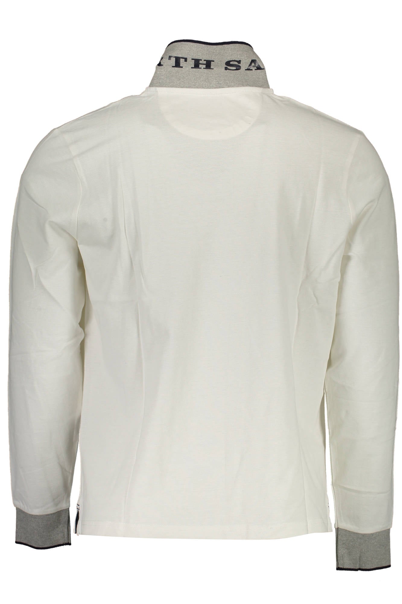 692387-000_BIANCO_0105 – Herren Langarmshirt Weiß - Stilvolle Kontrastdetails & Applikation – Größe: 2XL, M, L – Farbe: Bianco