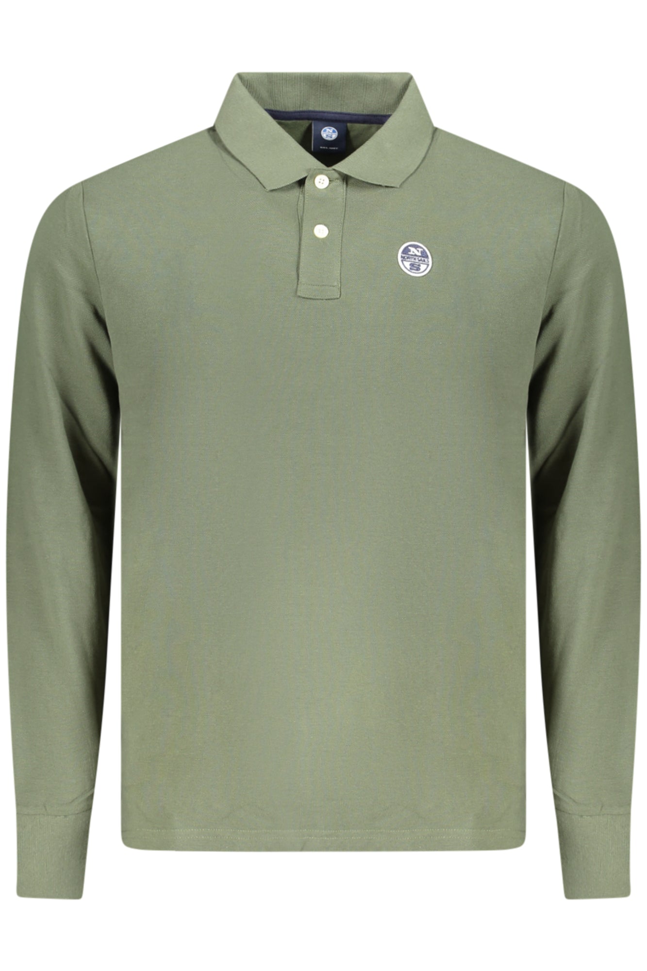 995021000_VE0430 – Langarmshirt für Herren in Grün – Polo mit Applikation und Logo – Größe: S, M, L, XL, 2XL, 3XL – Farbe: Verde