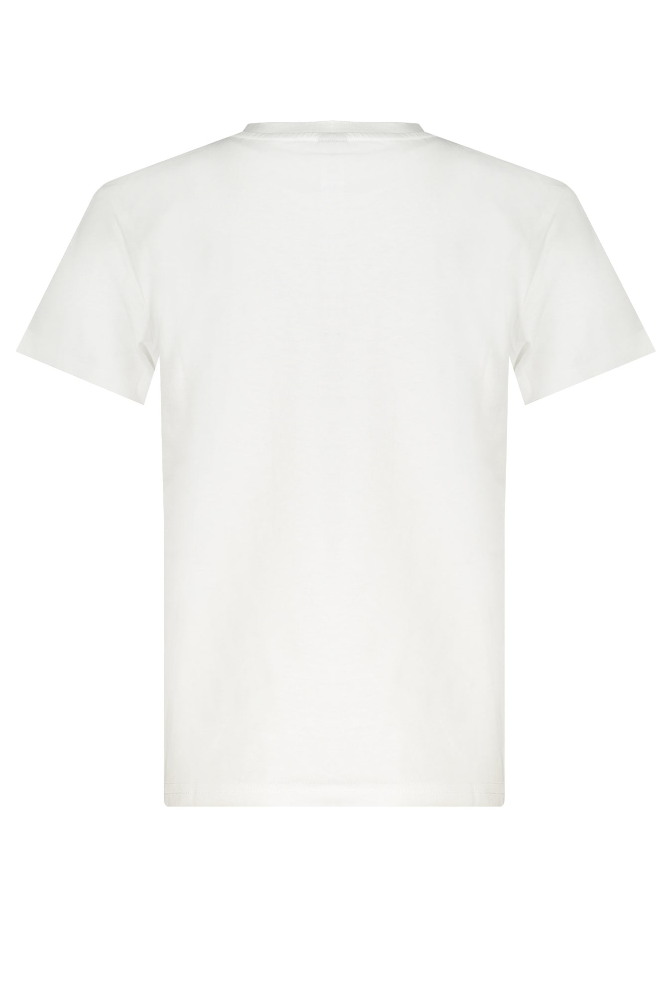 795046000_BI0101 – Bio-Baumwoll Kurzarm T-Shirt für Kinder - Rundhals & Logo-Druck – Größe: 14A, 12A, 10A, 6A, 8A – Farbe: Bianco