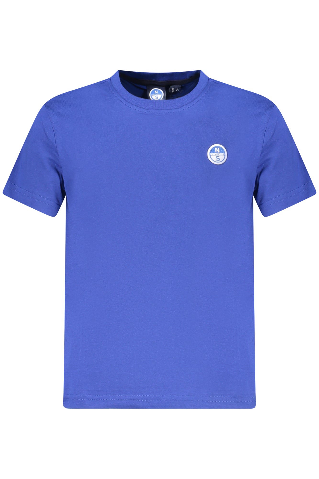 795212000_BL0780 – Kinder Kurzarm T-Shirt Blau mit Rundhalsausschnitt und Logo Applikation – Größe: 14A, 10A, 8A, 12A, 6A – Farbe: Blu