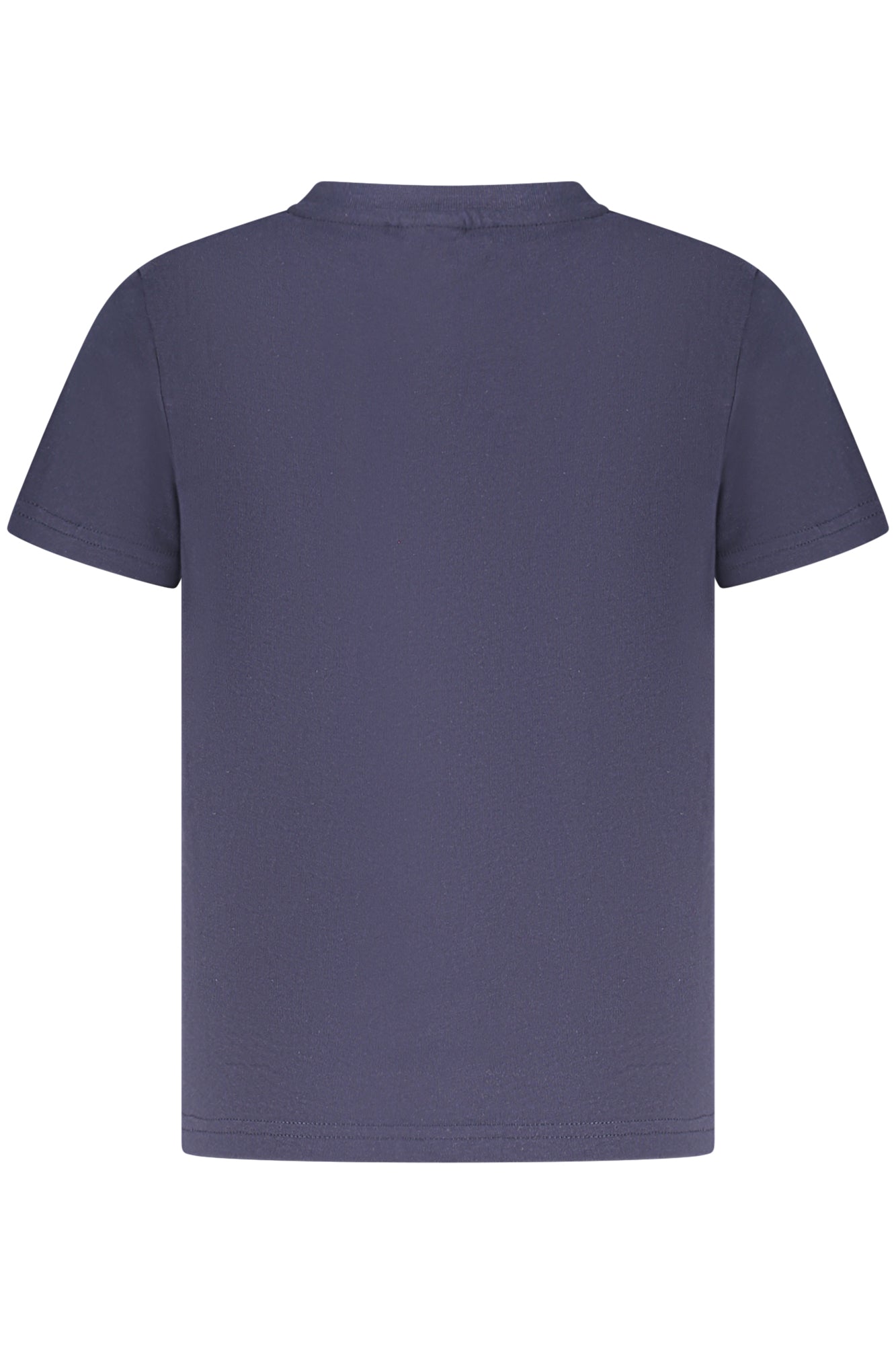 795217000_BL0802 – Blaues Rundhalst-T-Shirt für Kinder mit Druck und Logo, kurzärmelig – Größe: 8A, 12A, 14A, 10A, 6A – Farbe: Blu