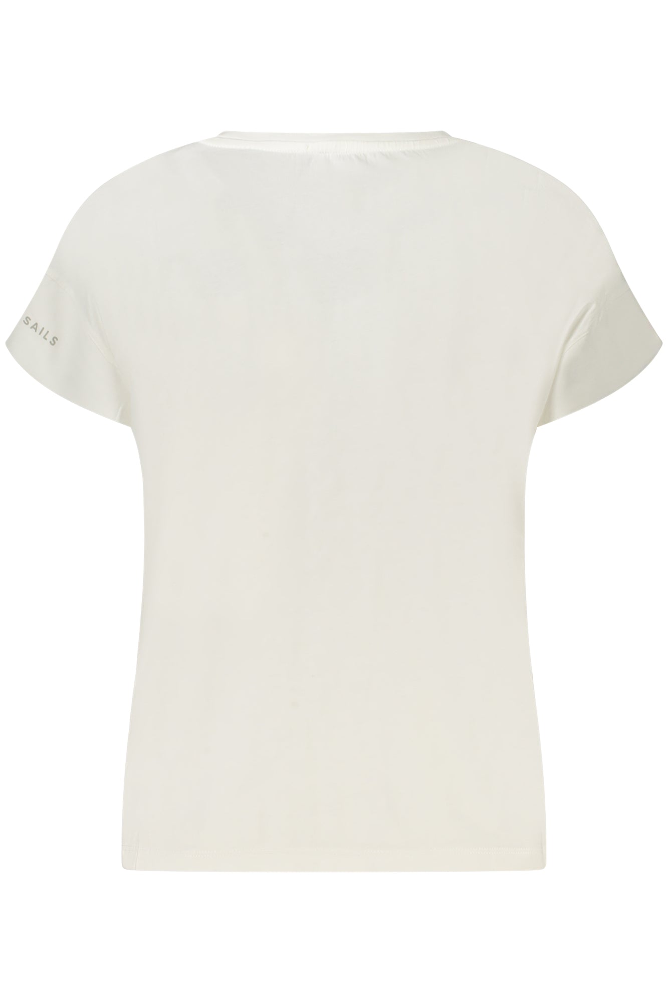 093515000_BI0105 – Weißes Damen-T-Shirt mit Reliefdruck und großem Ausschnitt – Größe: XS, S, M, L, XL – Farbe: Bianco