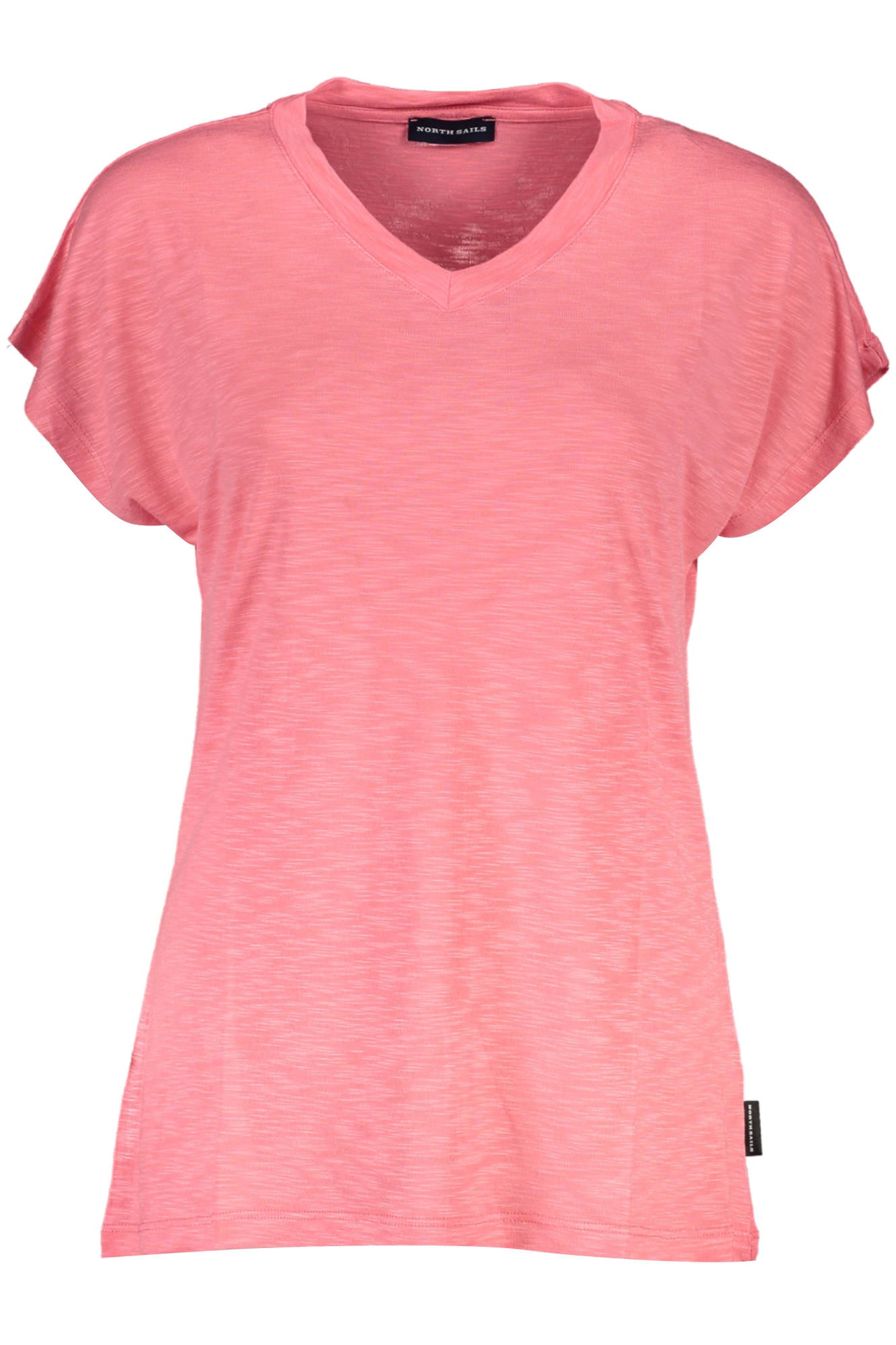 094204-000_ROSSO_0166 – Damen T-Shirt in Rot mit V-Ausschnitt und Logo - Kurzarm – Größe: XS – Farbe: Rosso