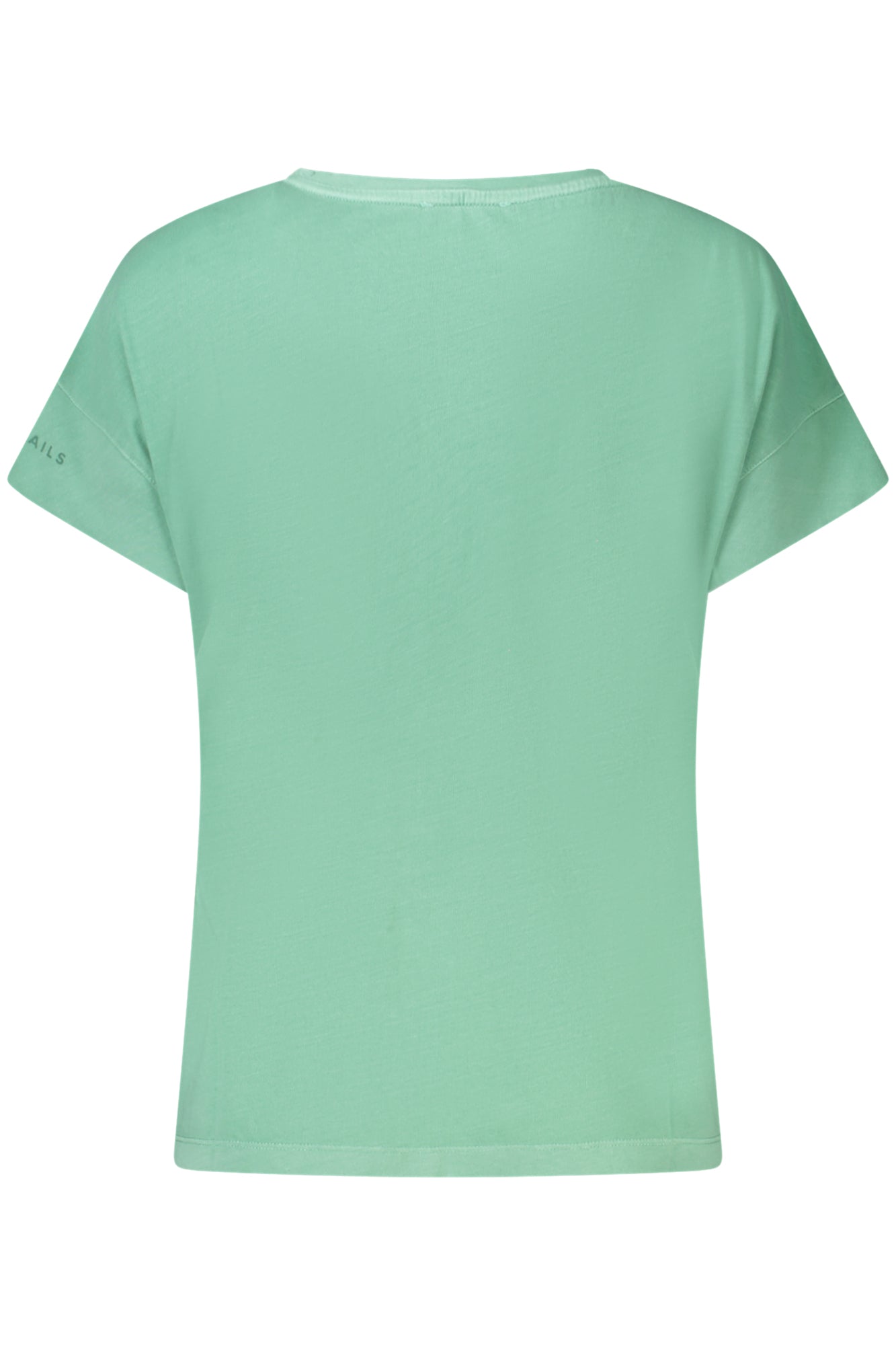 093515000_VE0418 – Grünes Damen Kurzarm T-Shirt mit weiterem Ausschnitt und Druck – Größe: XS, S, M, L, XL – Farbe: Verde