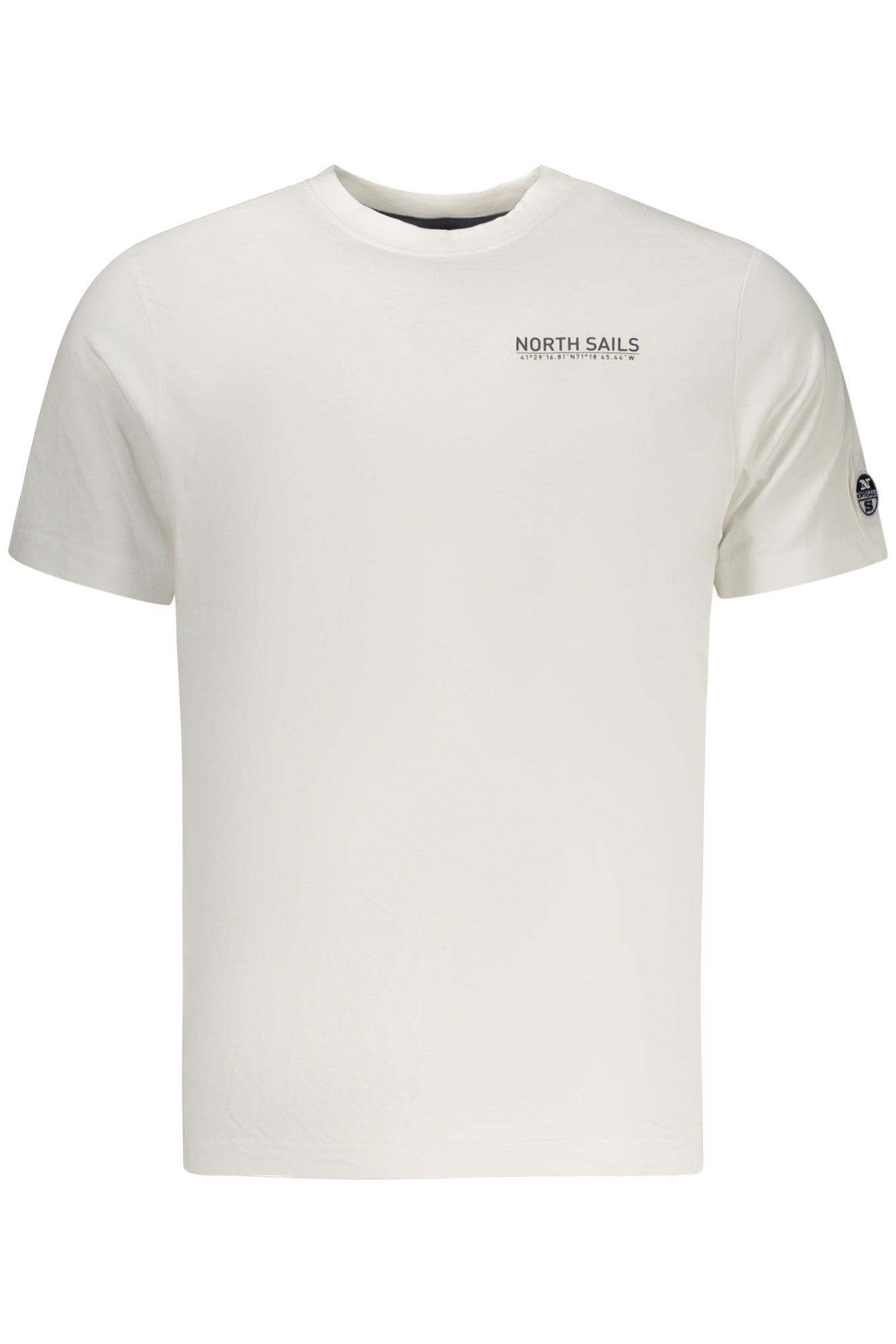996042000_BI0101 – Weißes Herren Kurzarm T-Shirt mit Print und Rundhalsausschnitt – Größe: S, M, L, XL, 2XL, 3XL – Farbe: Bianco